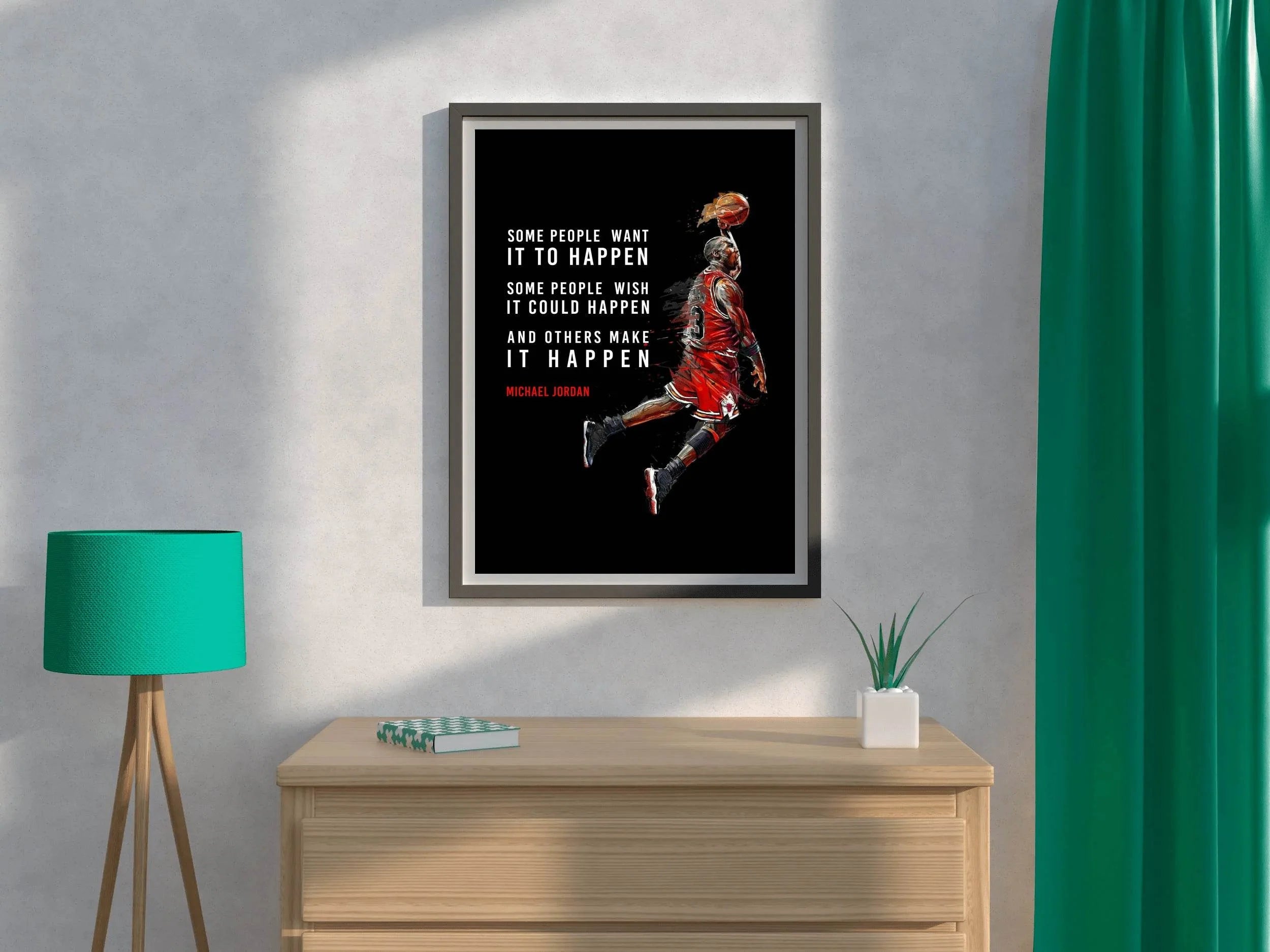 Michael Jordan Motivational Quote Wall Art - beink online art store