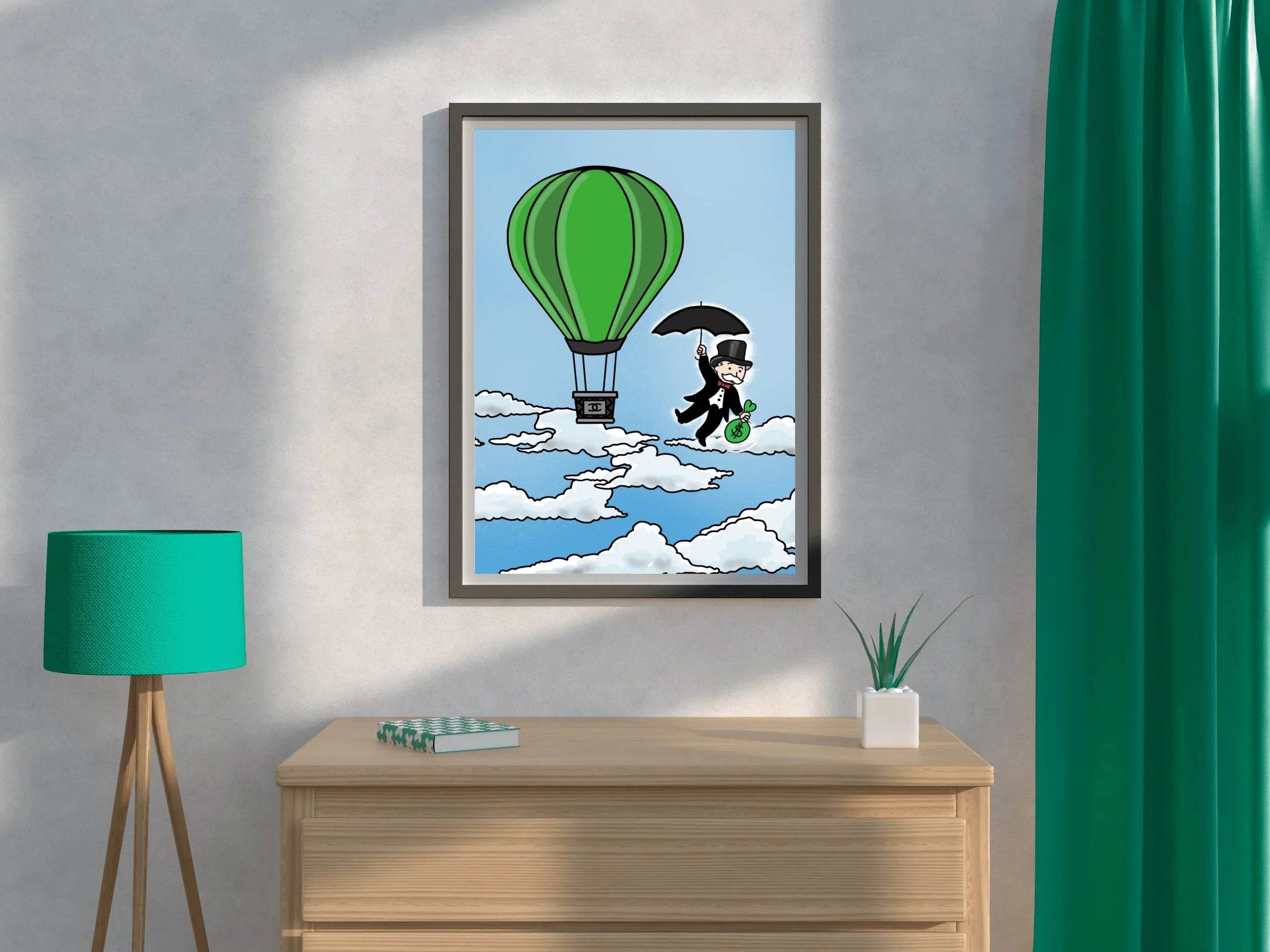 Moneyman in the Sky Wall Art - beink online art store