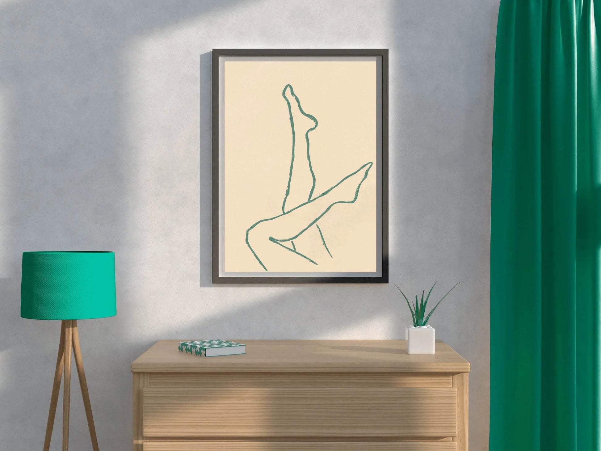 Drawing of A Woman Legs Wall Art - beink online art store