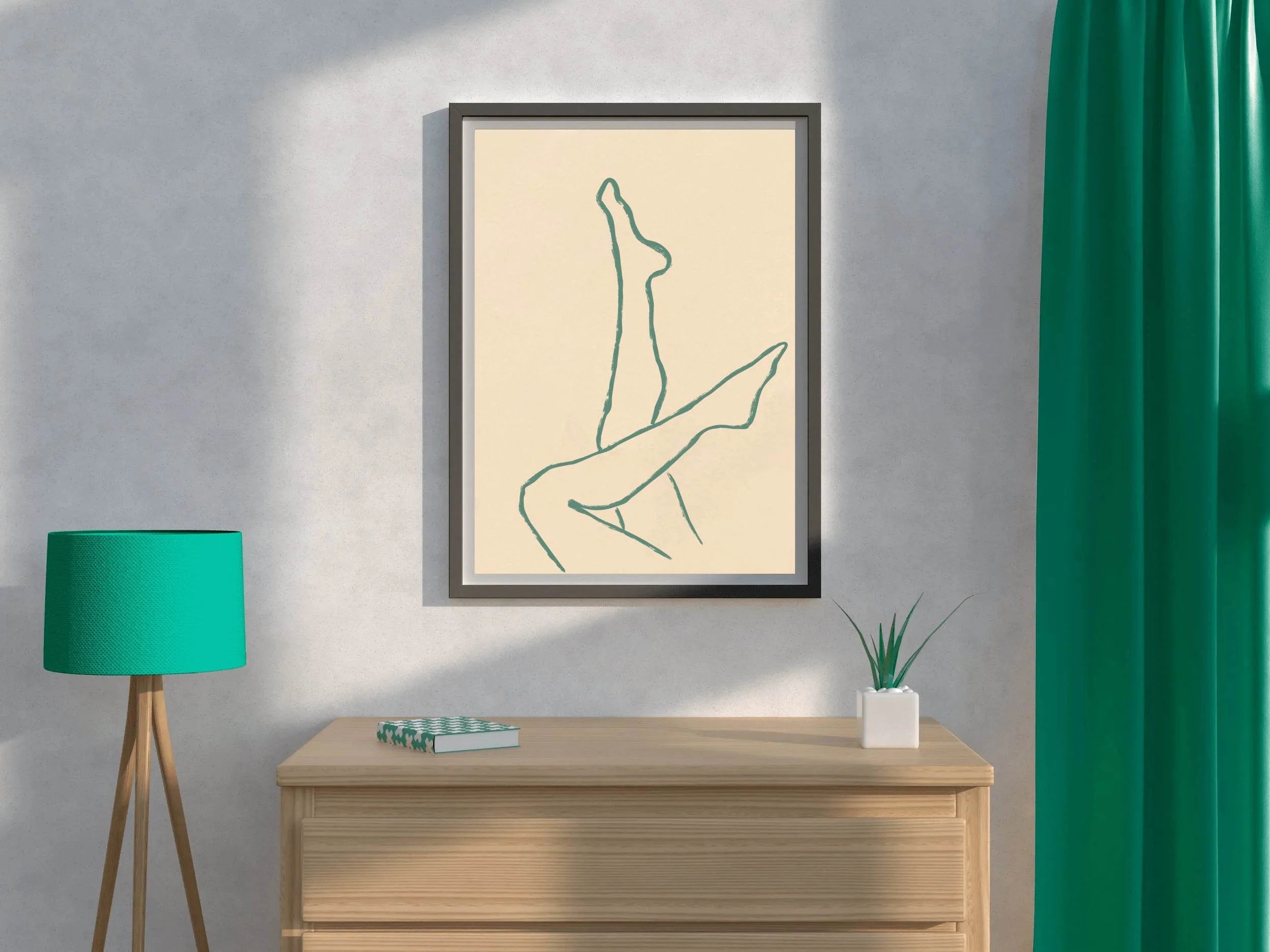 Drawing of A Woman Legs Wall Art - beink online art store