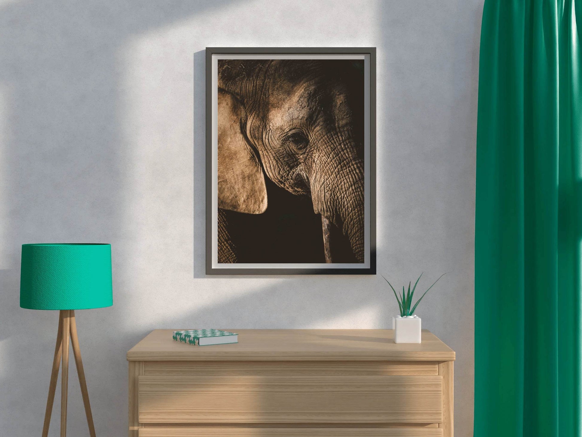 African Bush Elephant Wall Art - beink online art store