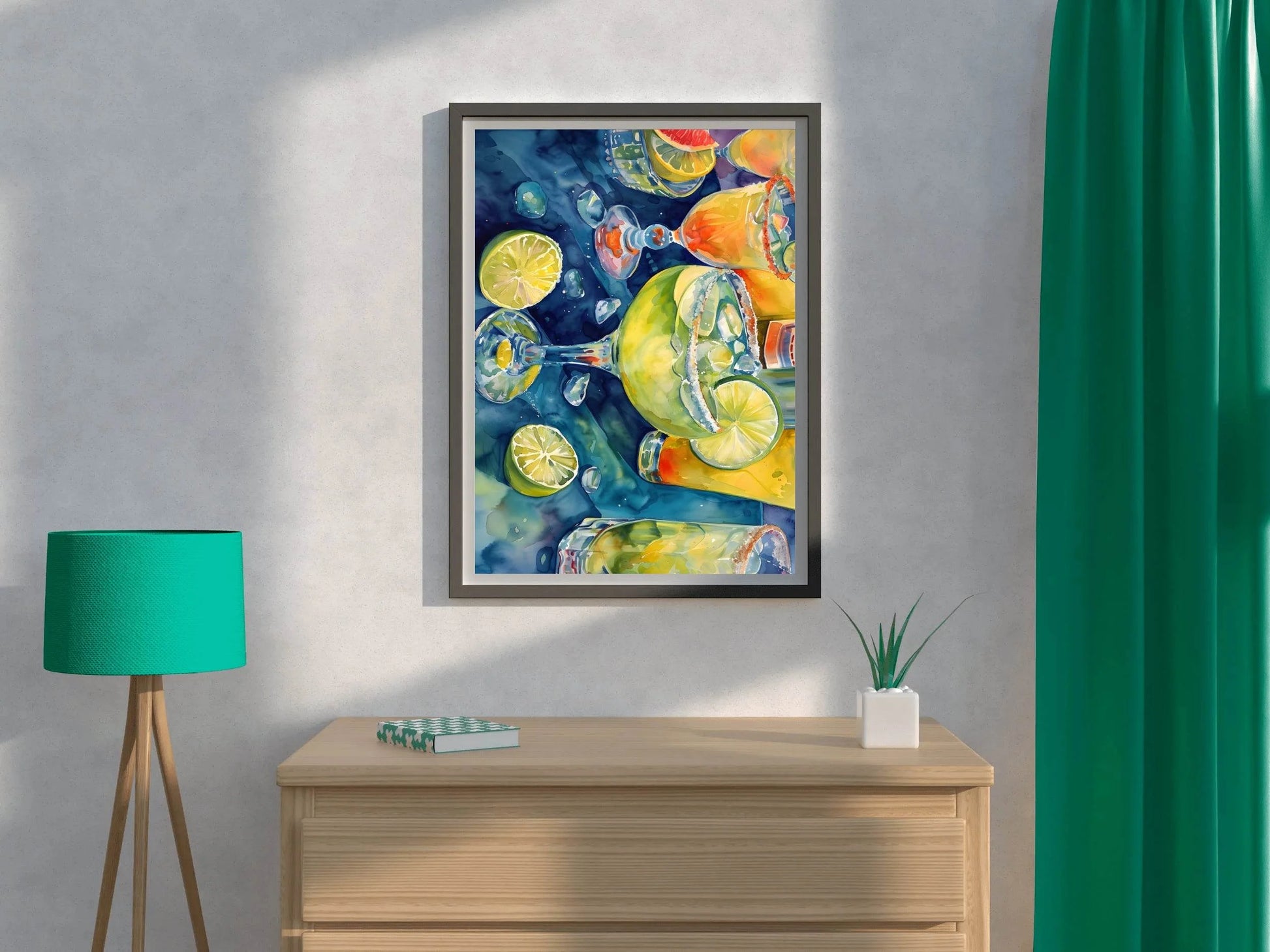 Watercolor Painting of Lemonade Drink - beink online art store