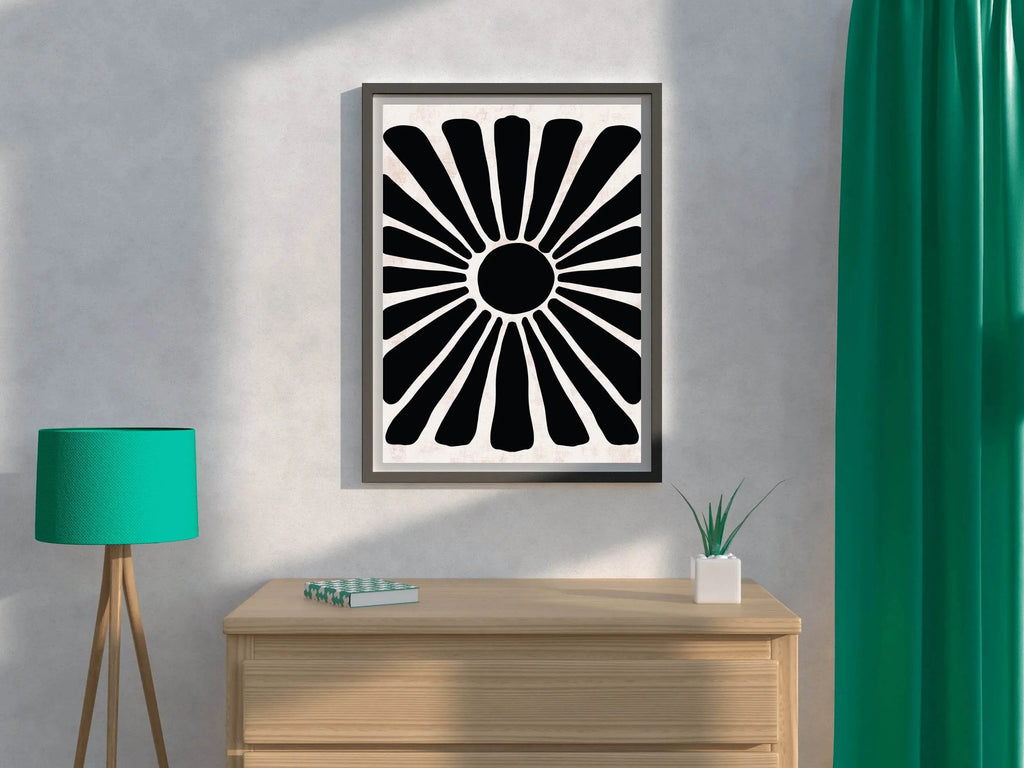 Dark Hawaiian Flower Wall Art - beink online art store