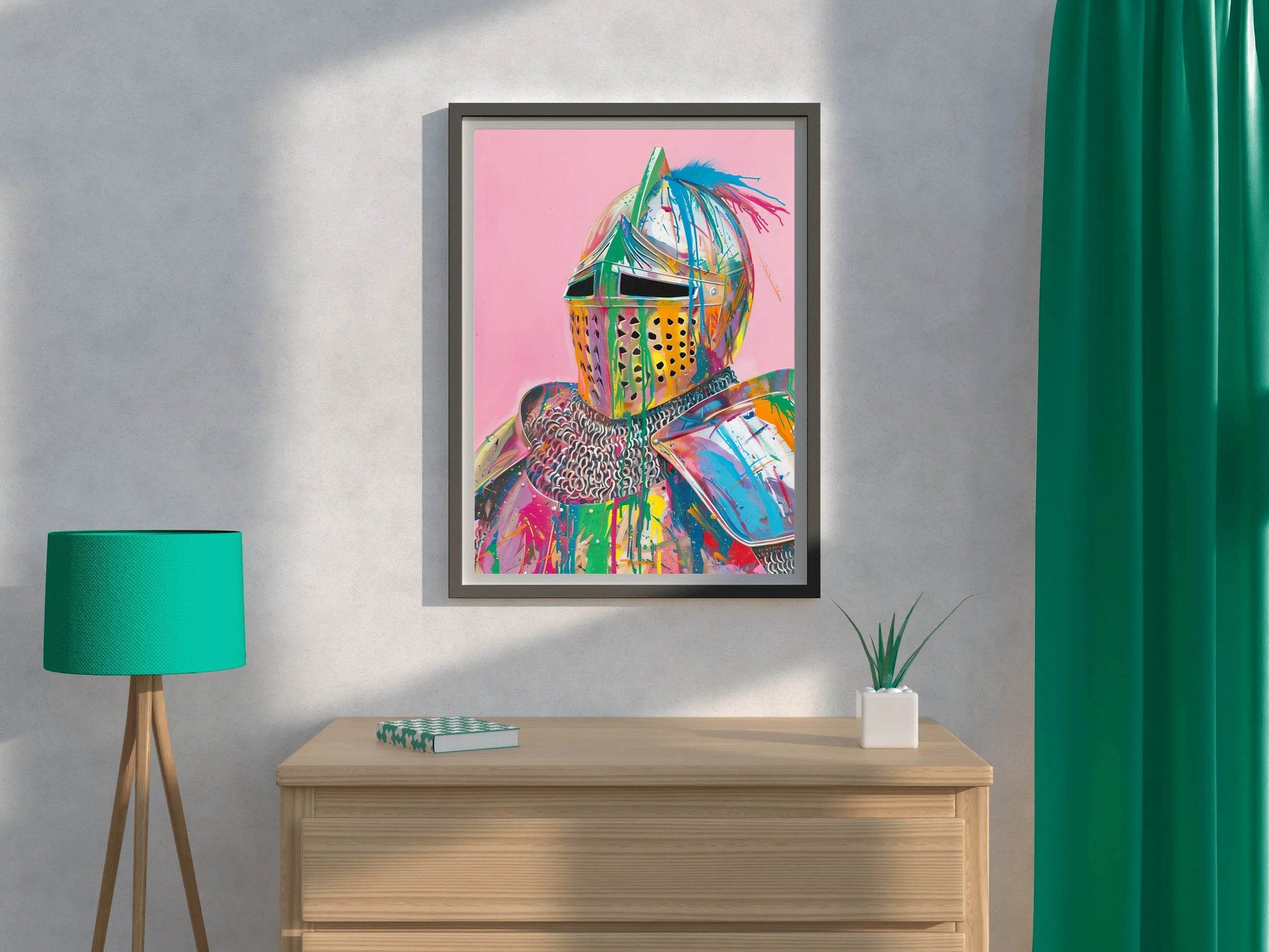 Colorful Knight Wall Art - beink online art store