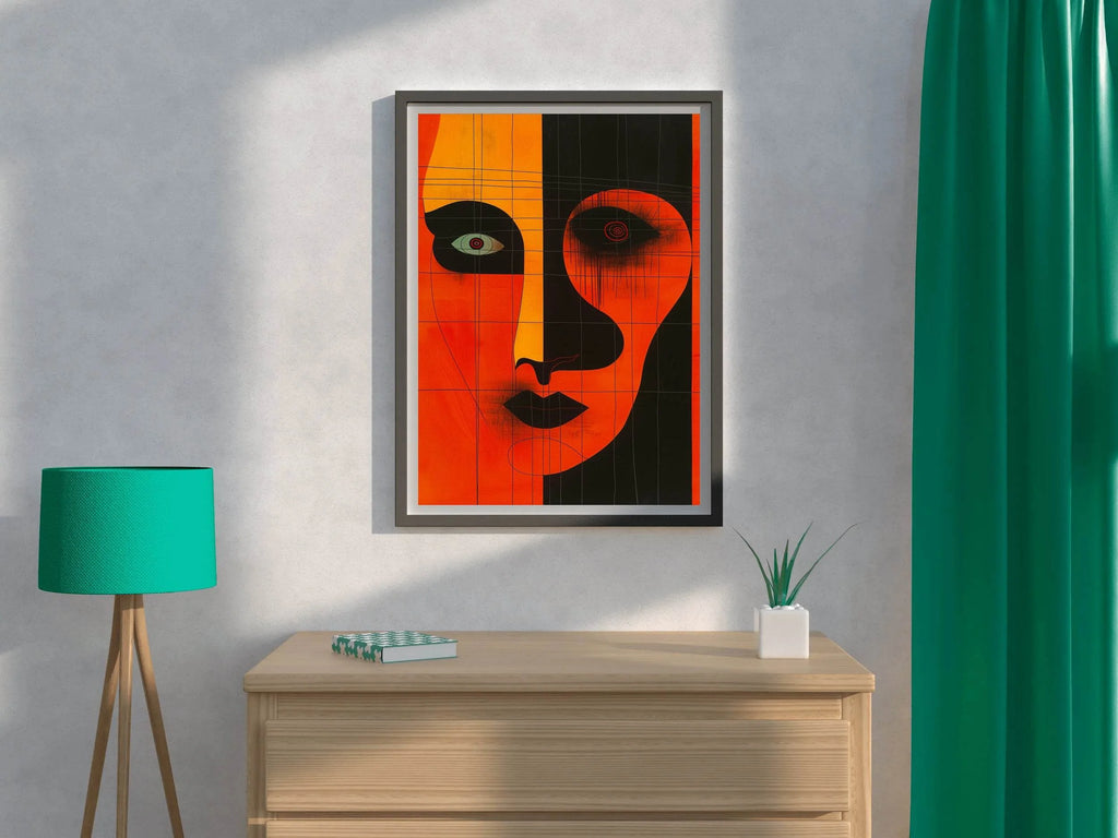 Orange Face Wall Art - beink online art store