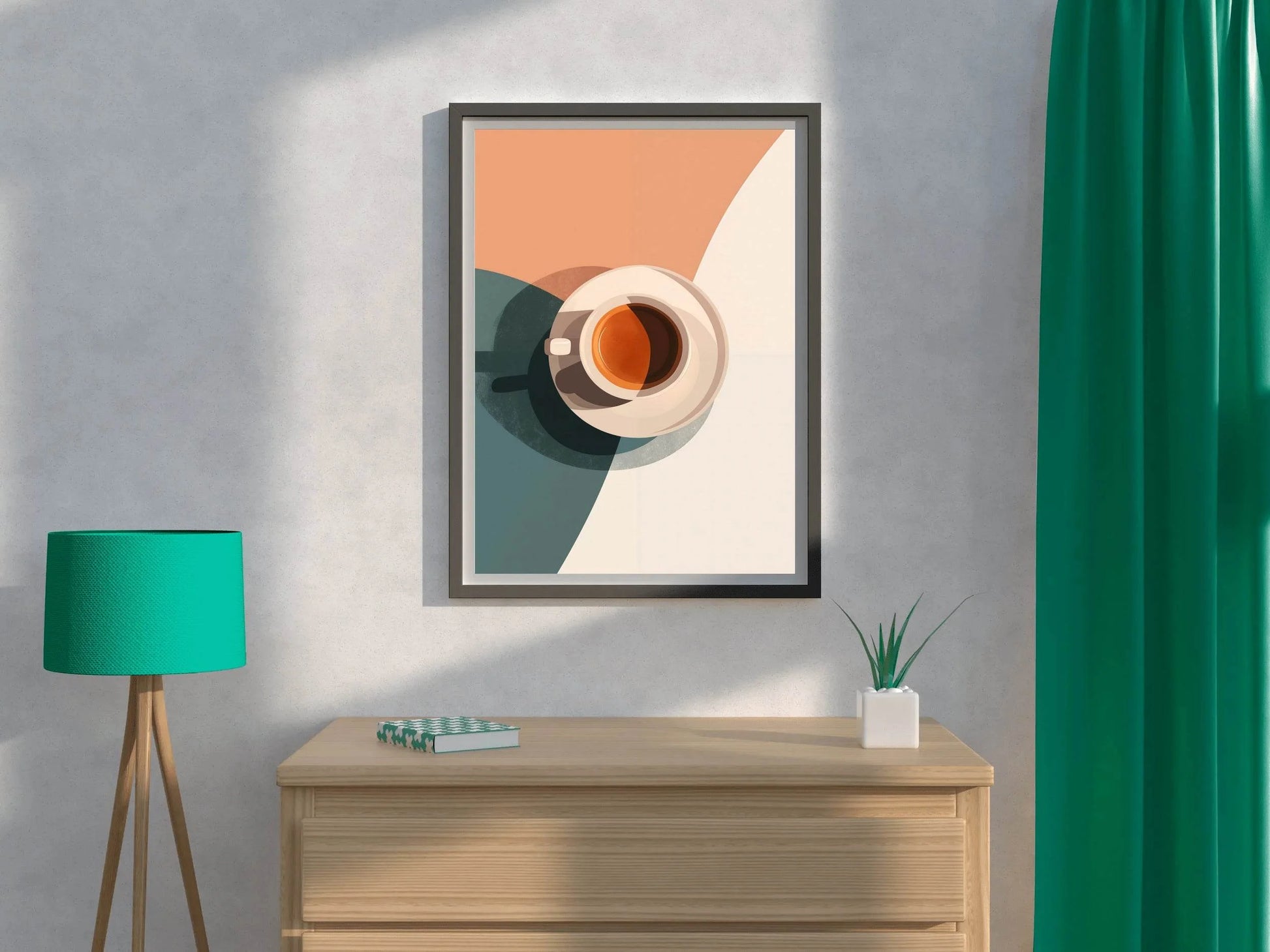 Coffee Cup Illustration Wall Art - beink online art store