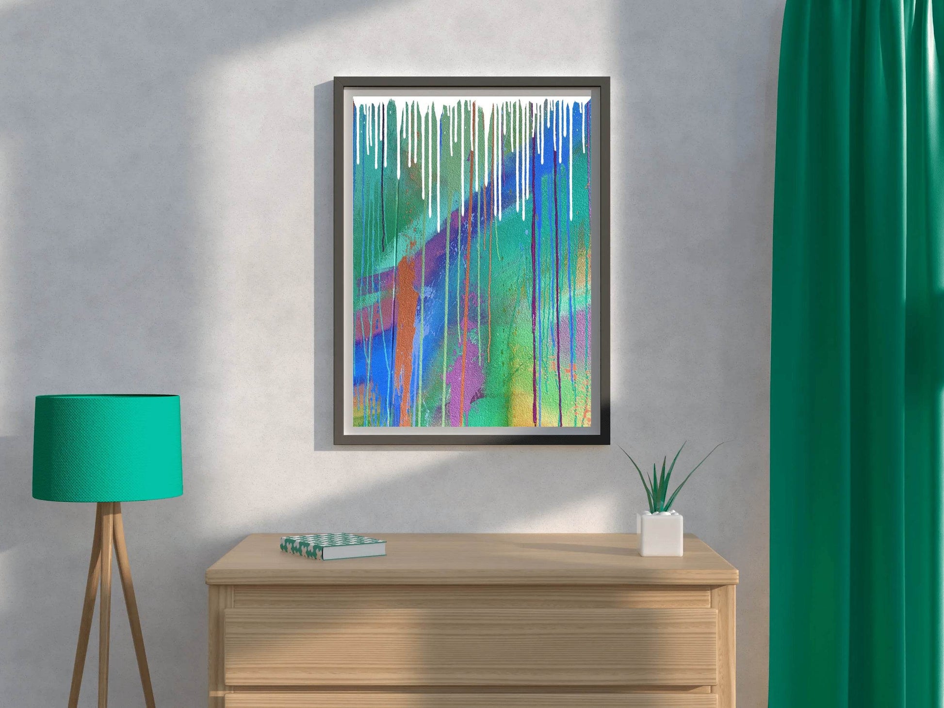 Driping Paint - Dynamic Color Play Wall Art - beink online art store