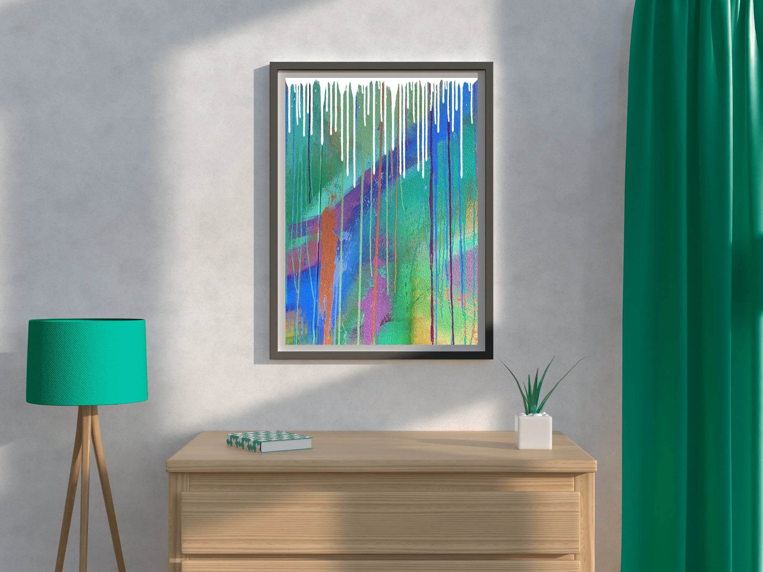 Driping Paint - Dynamic Color Play Wall Art - beink online art store