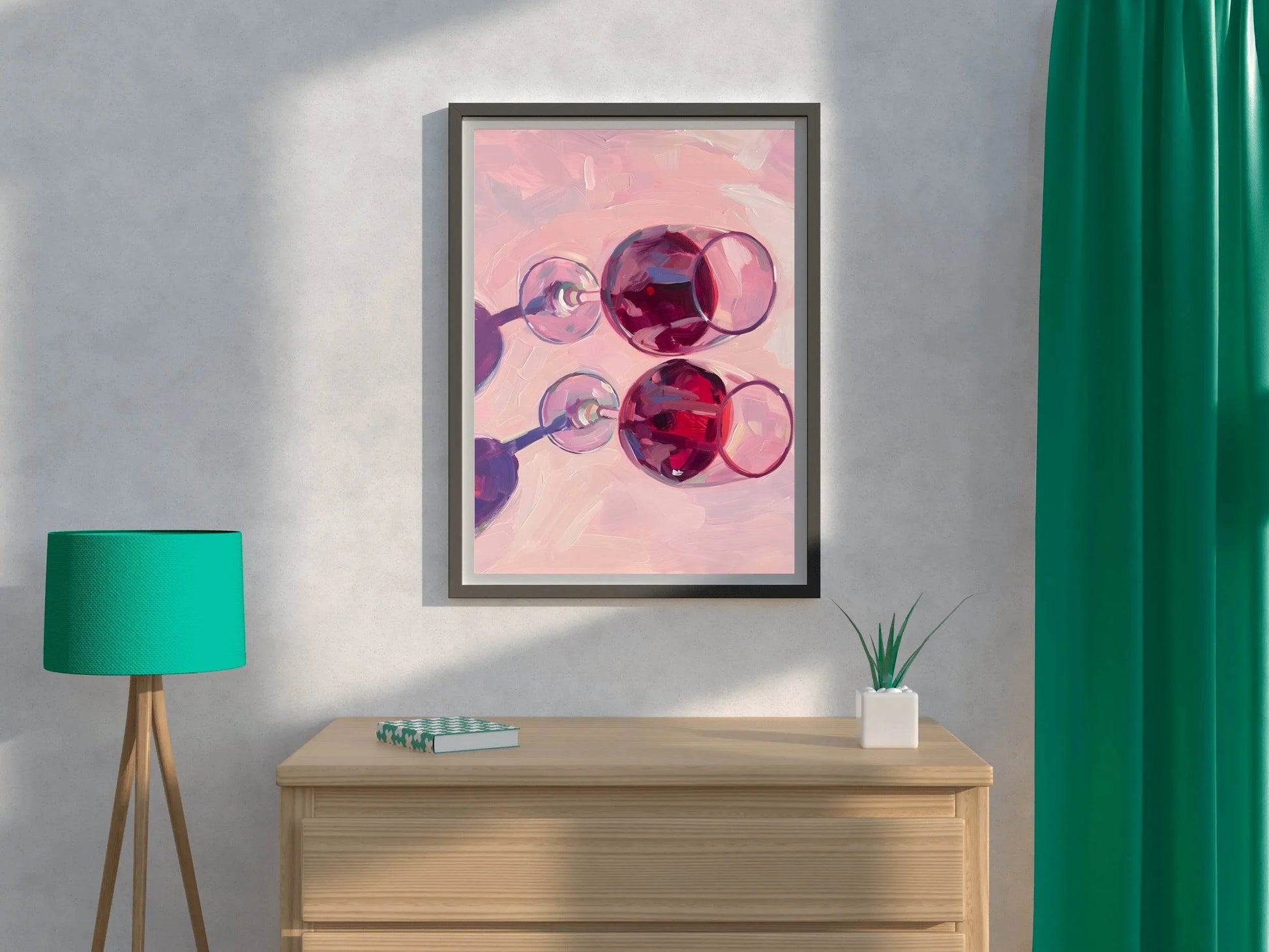 Glasses of Red Wine Wall Art - beink online art store