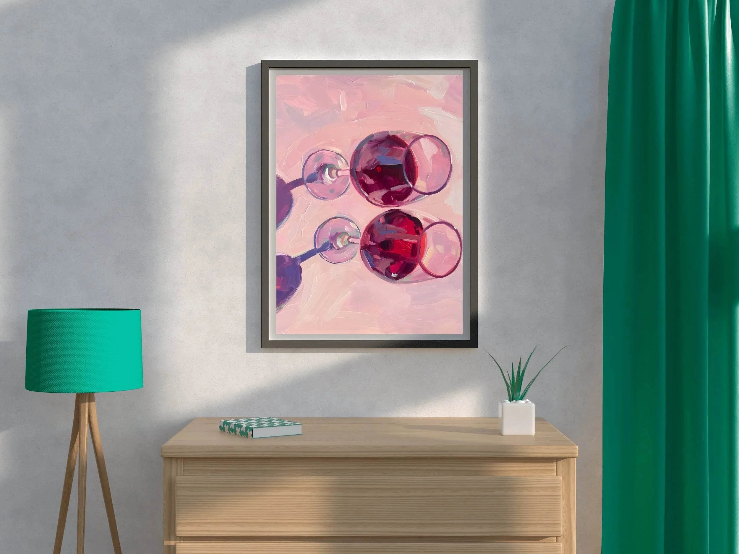 Glasses of Red Wine Wall Art - beink online art store