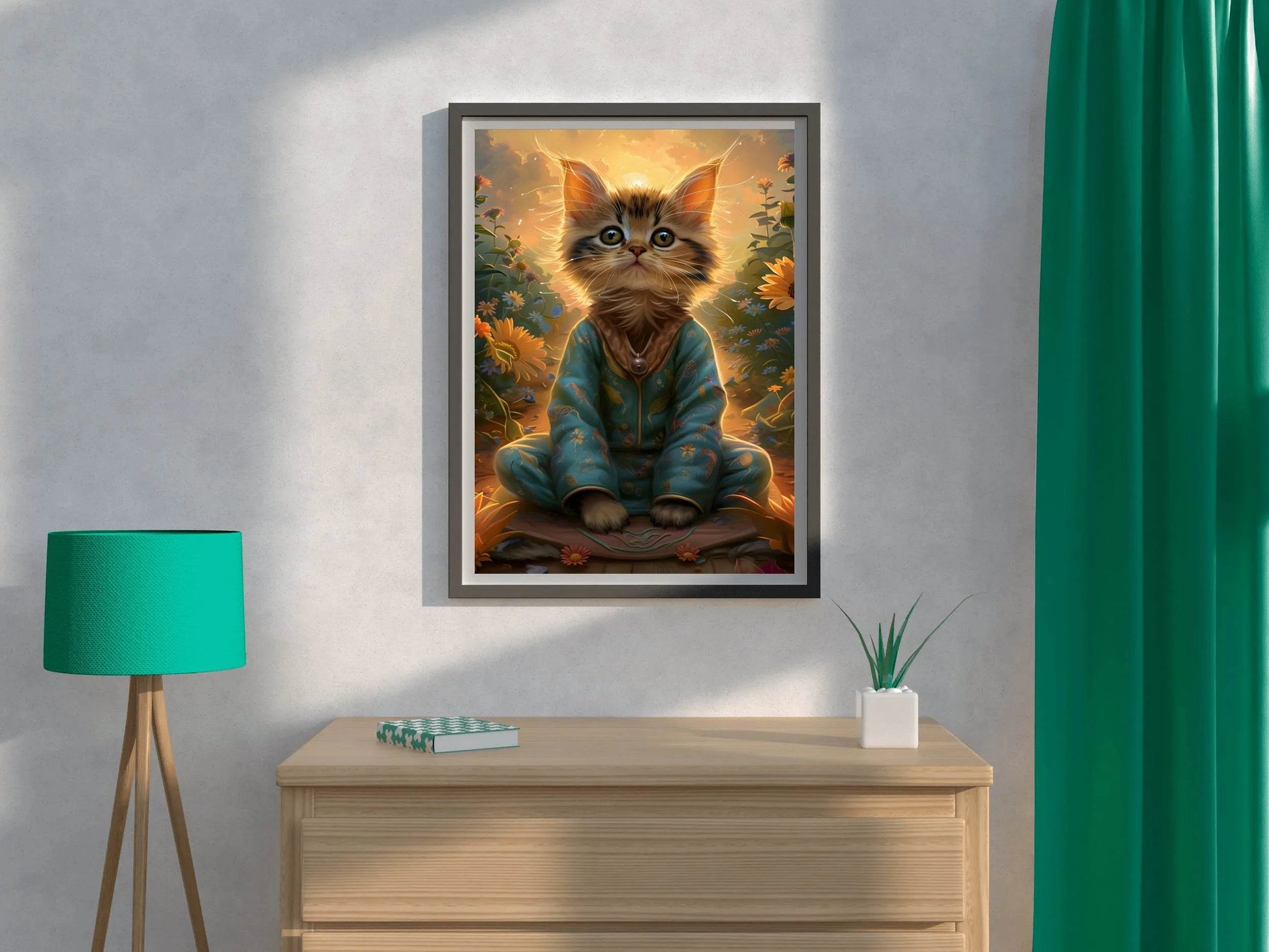 Cat Wearing Coat Animal Wall Art - beink online art store