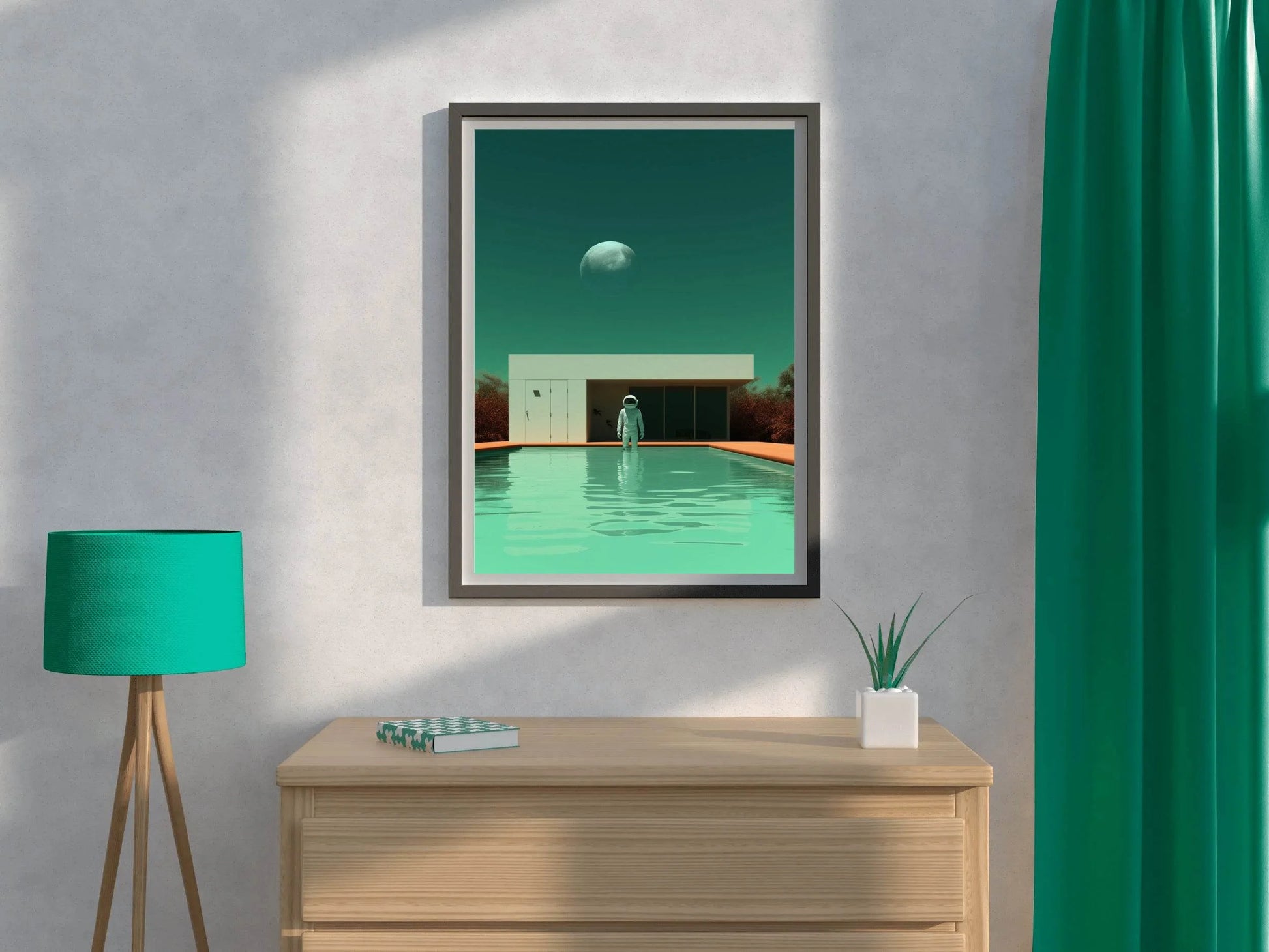 Astronaut diving in swimming pool Wall Art - beink online art store