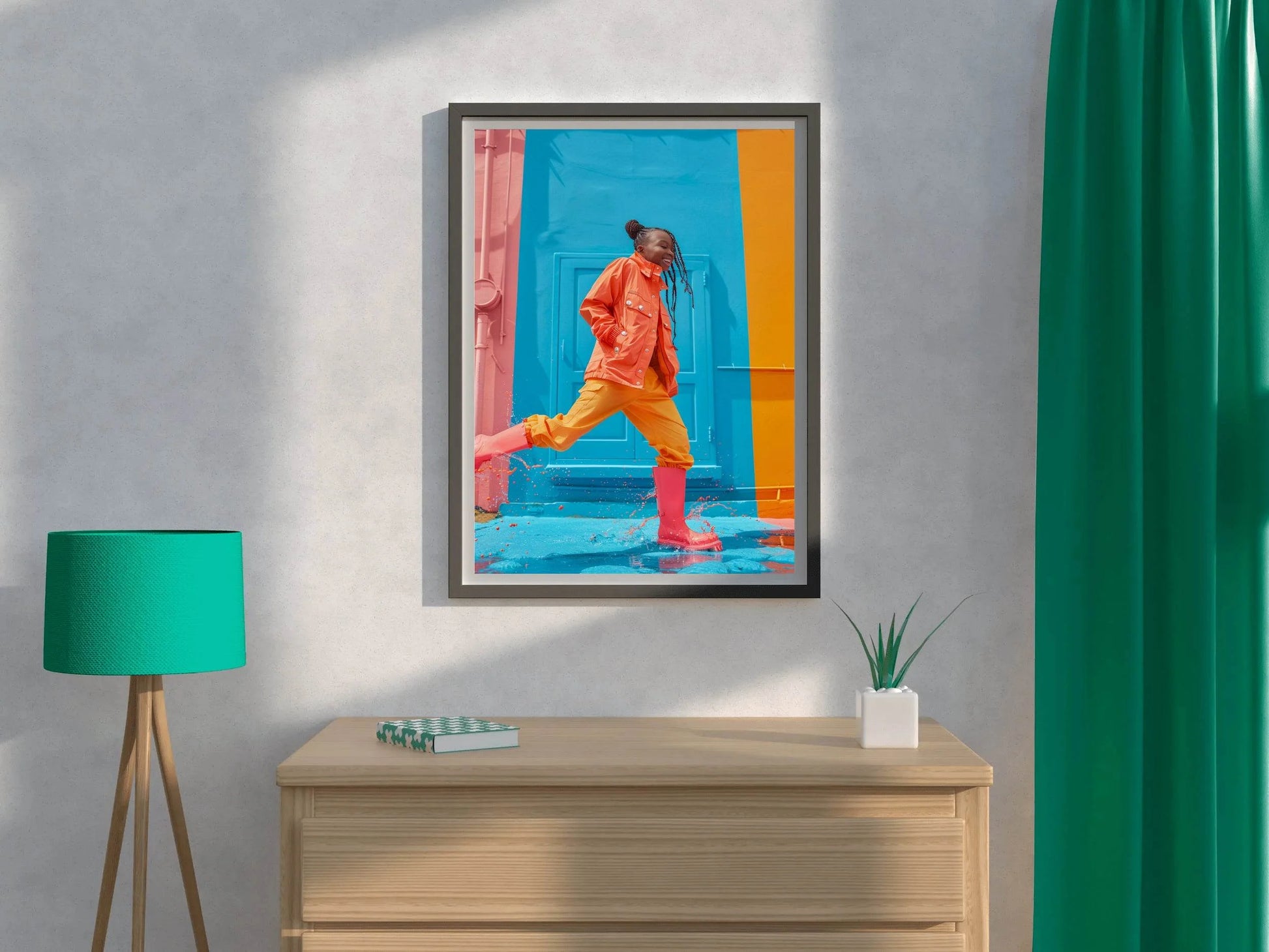 Orange Women Marley Jacket Wall Art - beink online art store
