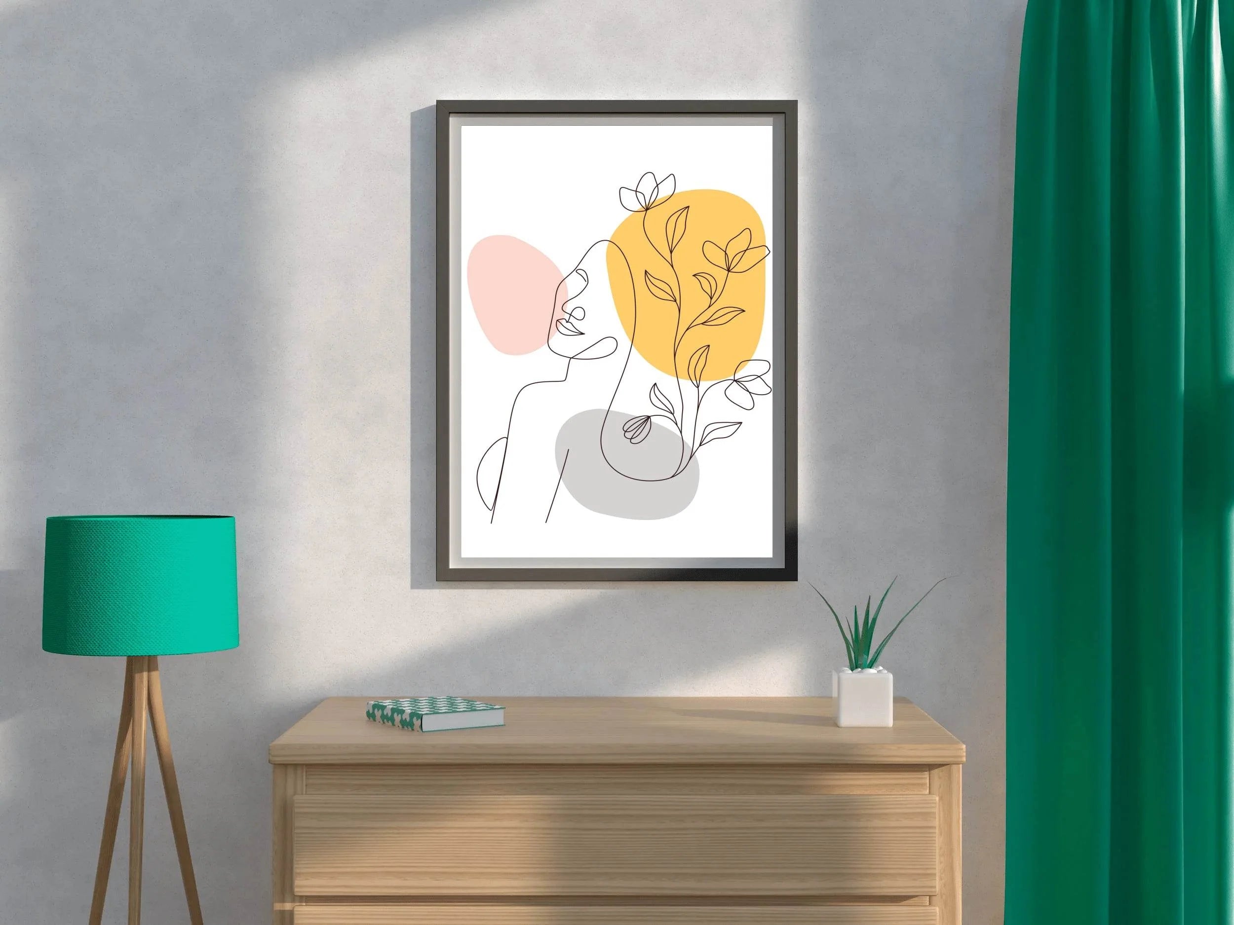 Minimal Feminine Flowers Wall Art - beink online art store