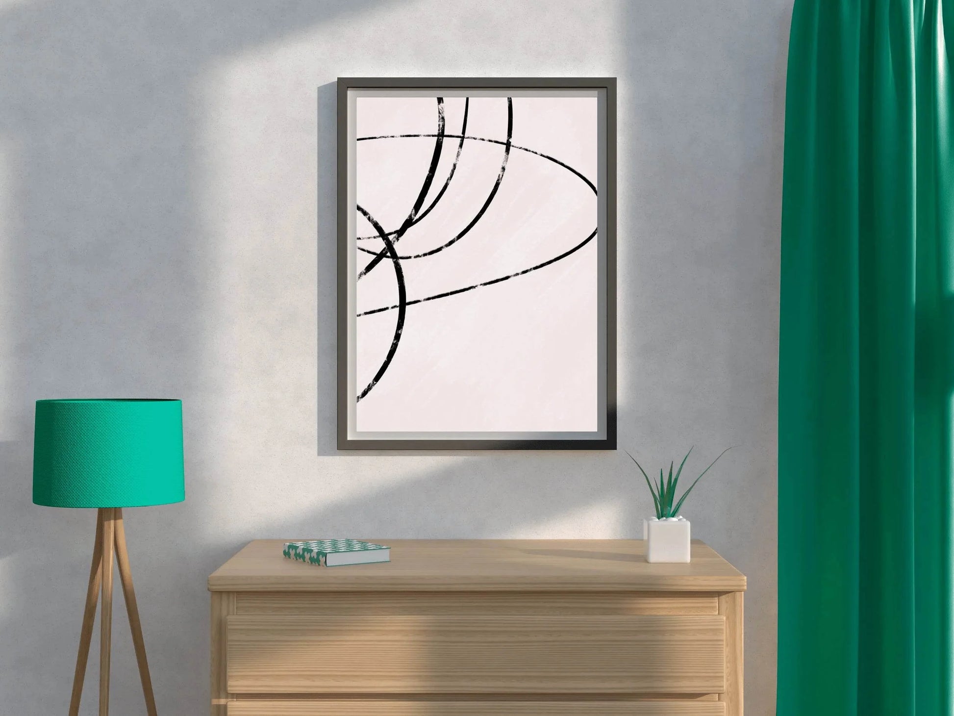 Abstract Oval Lines Wall Art - beink online art store