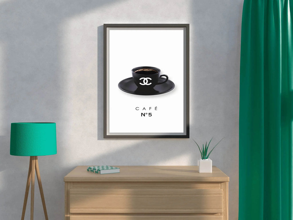 No. 5 Coffee Chanel Cup Wall Art - beink online art store