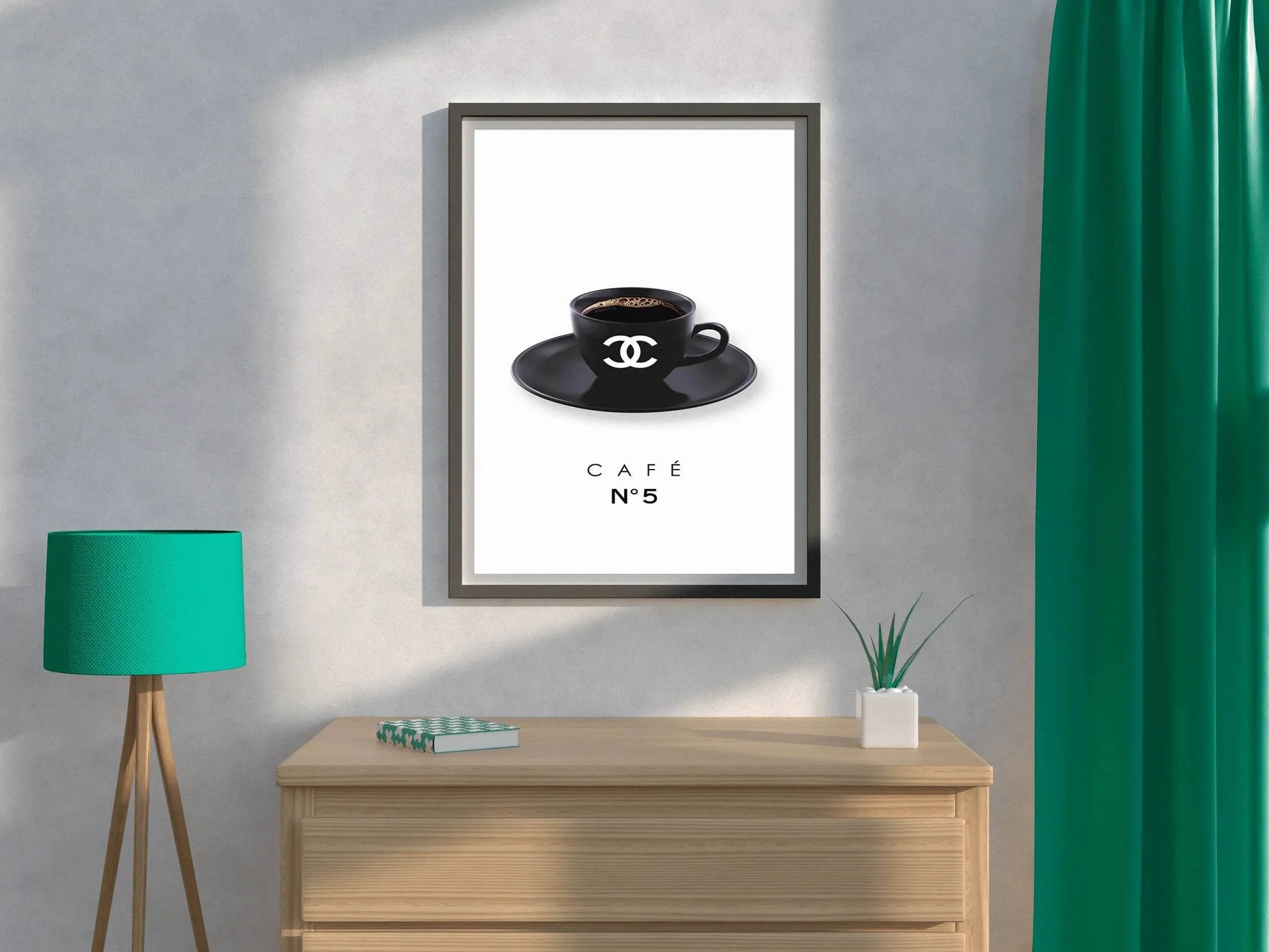 No. 5 Coffee Chanel Cup Wall Art - beink online art store