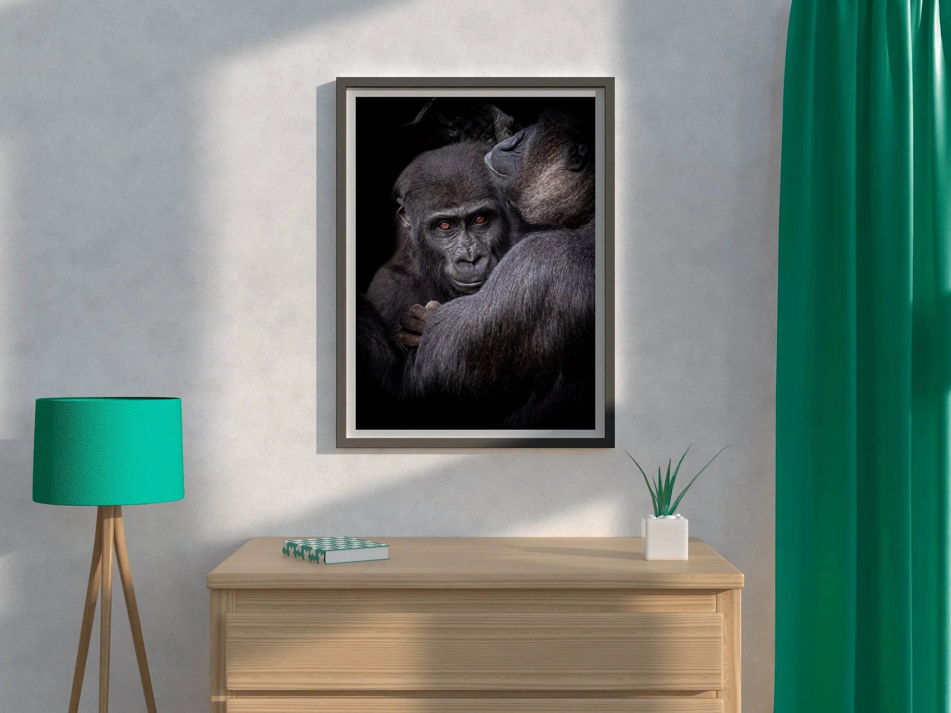 Picture of Baby Gorilla With Mother Wall Art - beink online art store