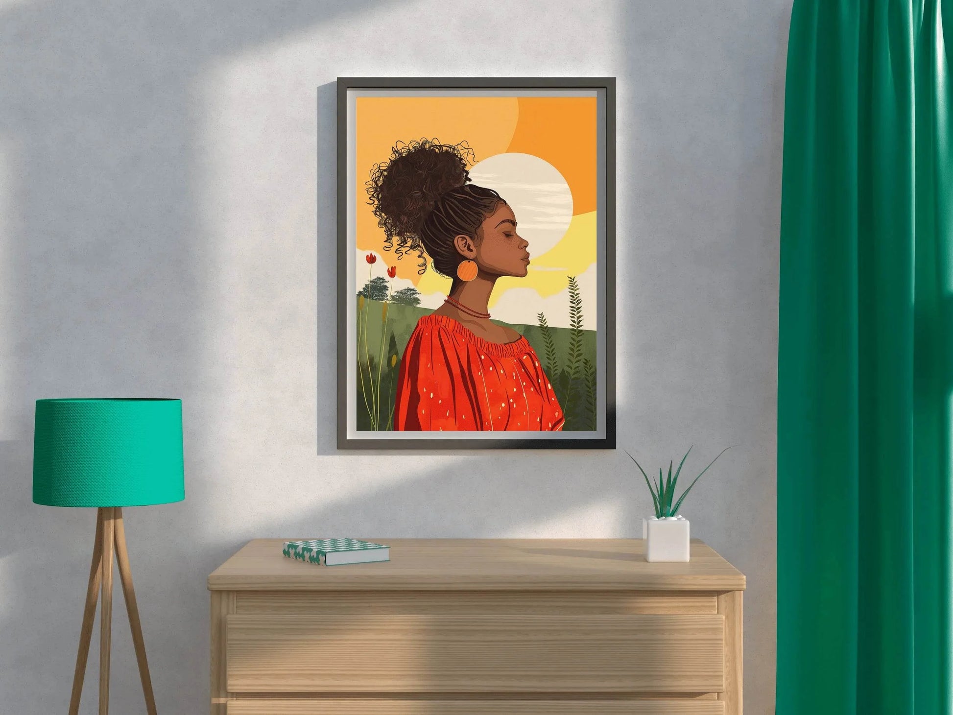 African Girl in Nature Wall Art - beink online art store