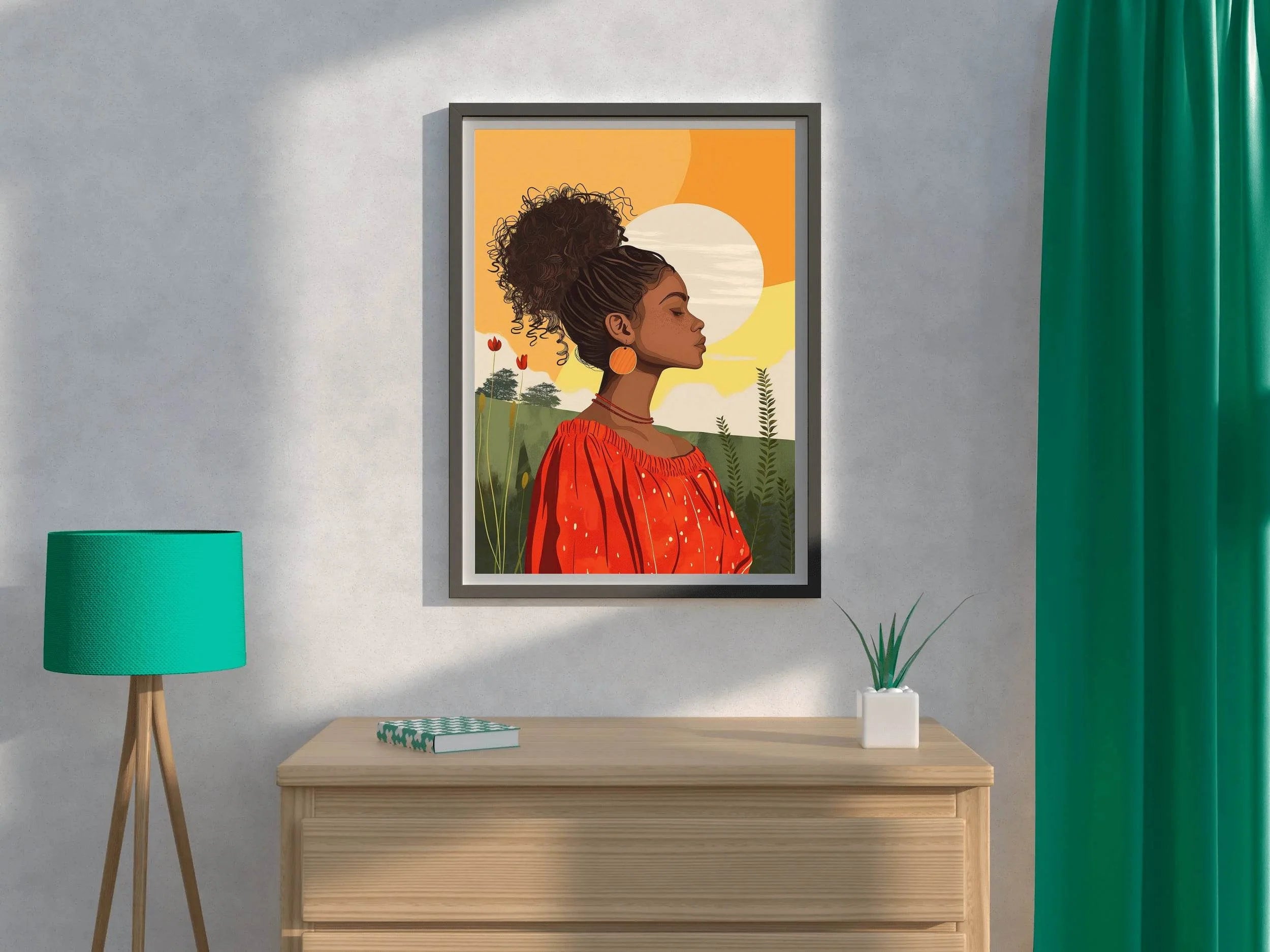 African Girl in Nature Wall Art - beink online art store