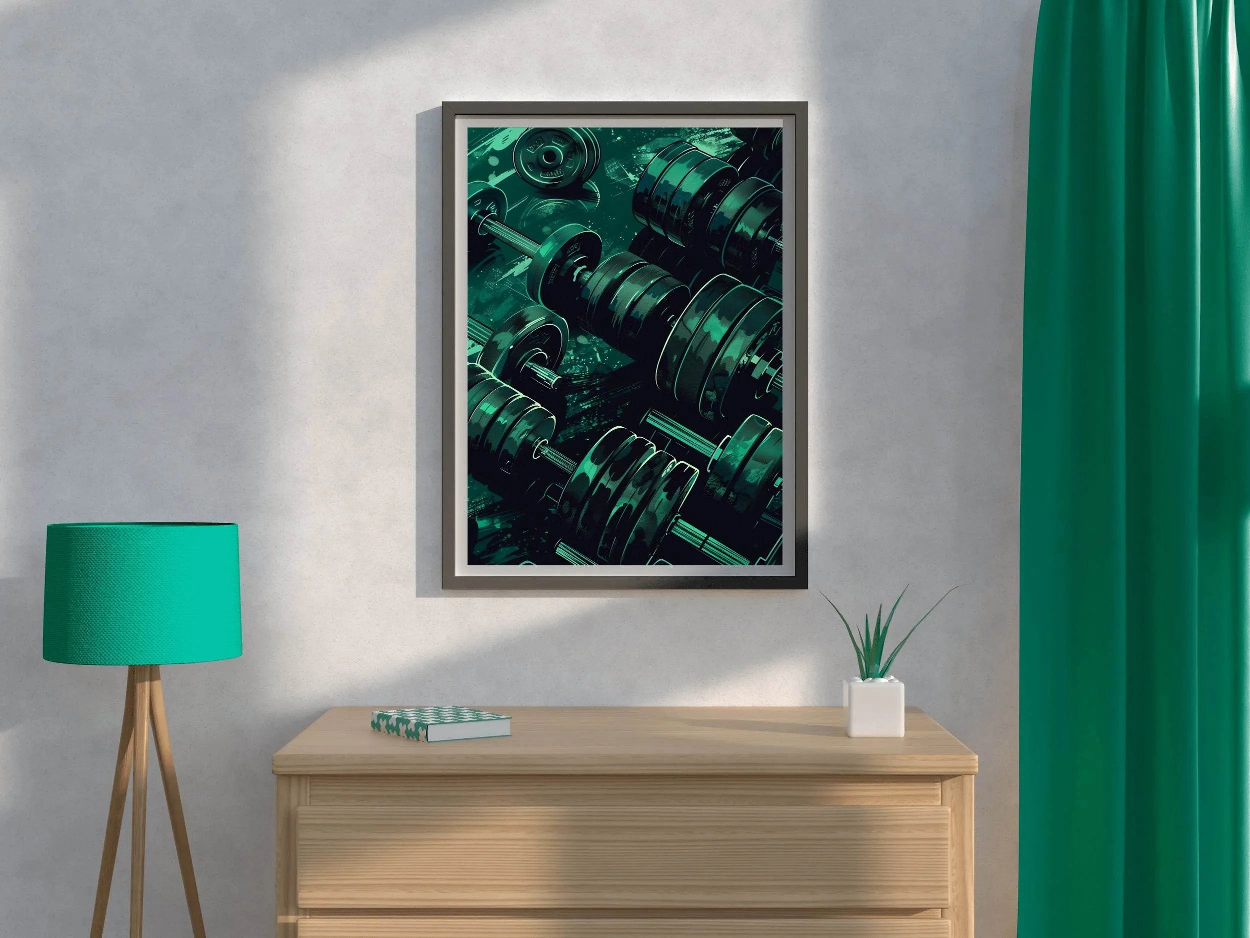 Green Muscle Mass Wall Art - beink online art store