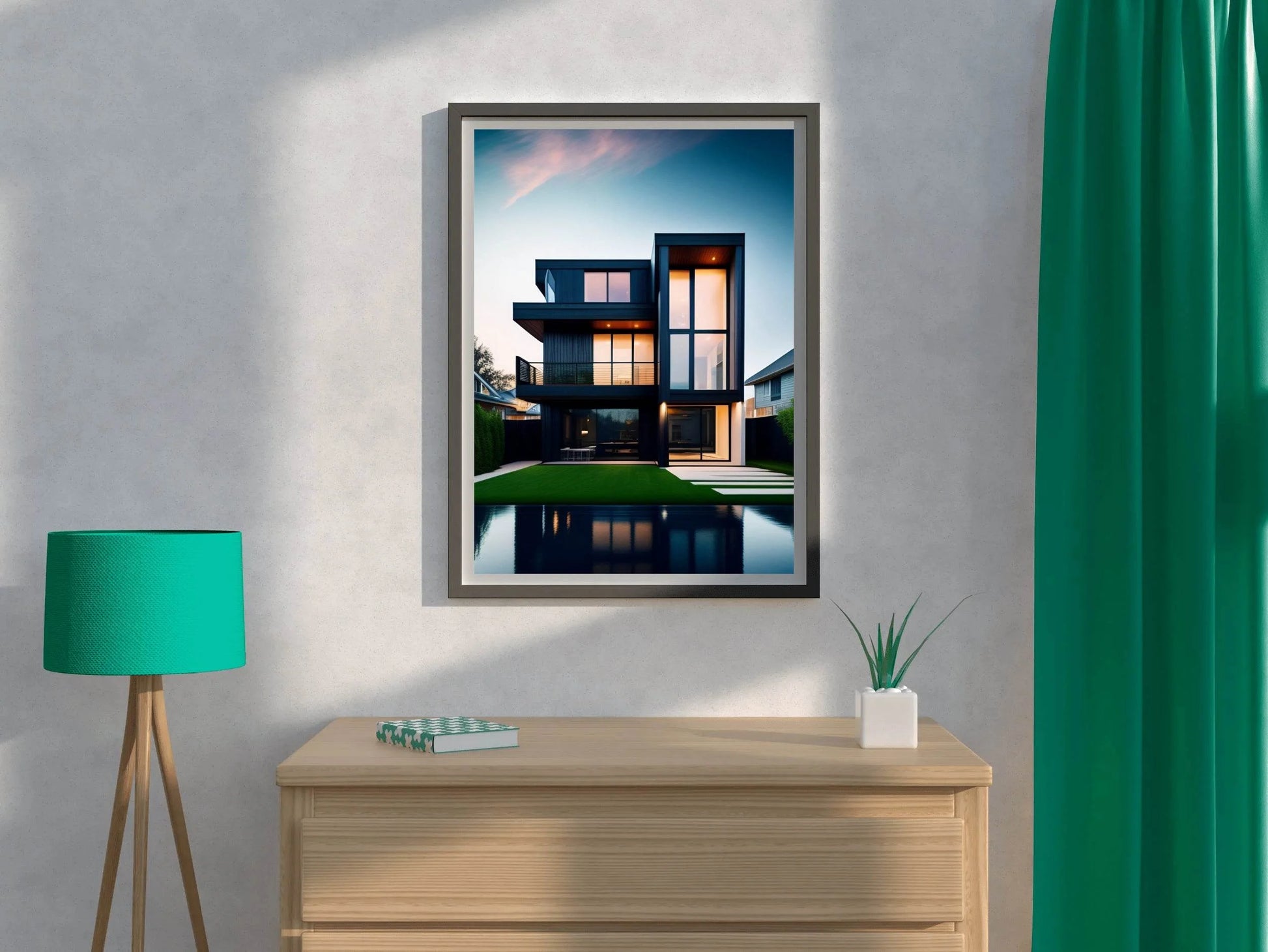 Brutalist Villa Architecture Wall Art - beink online art store