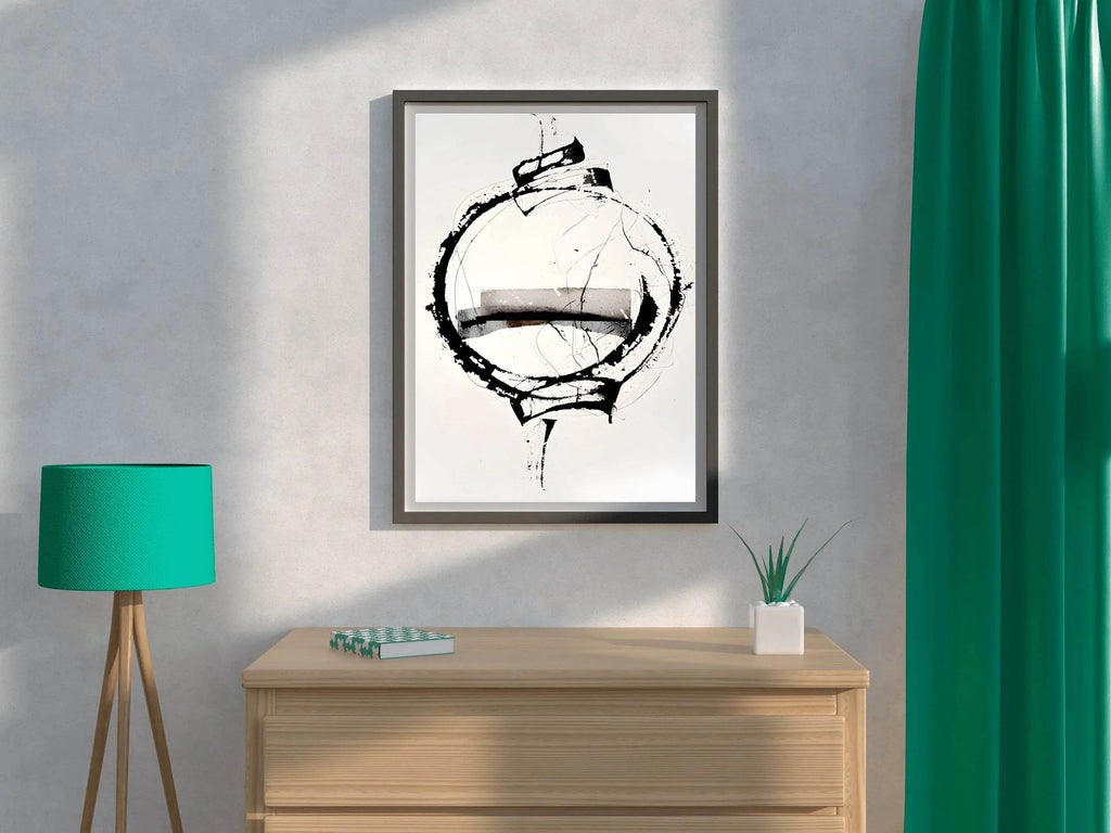 Ink and Watercolor Circular Composition Wall Art - beink online art store