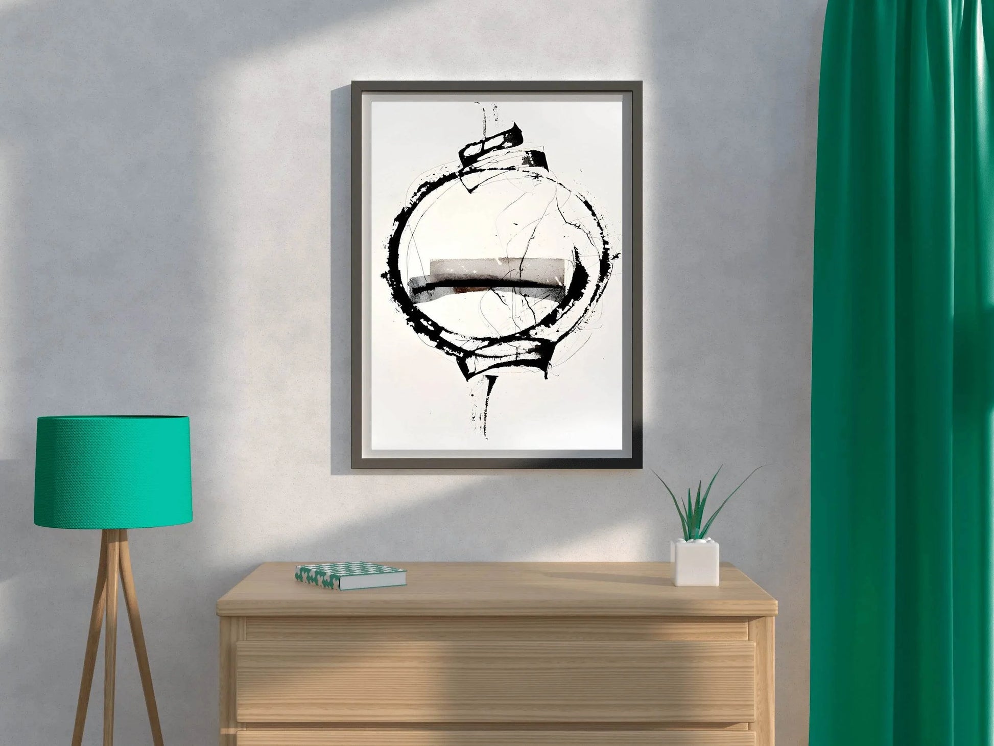 Ink and Watercolor Circular Composition Wall Art - beink online art store