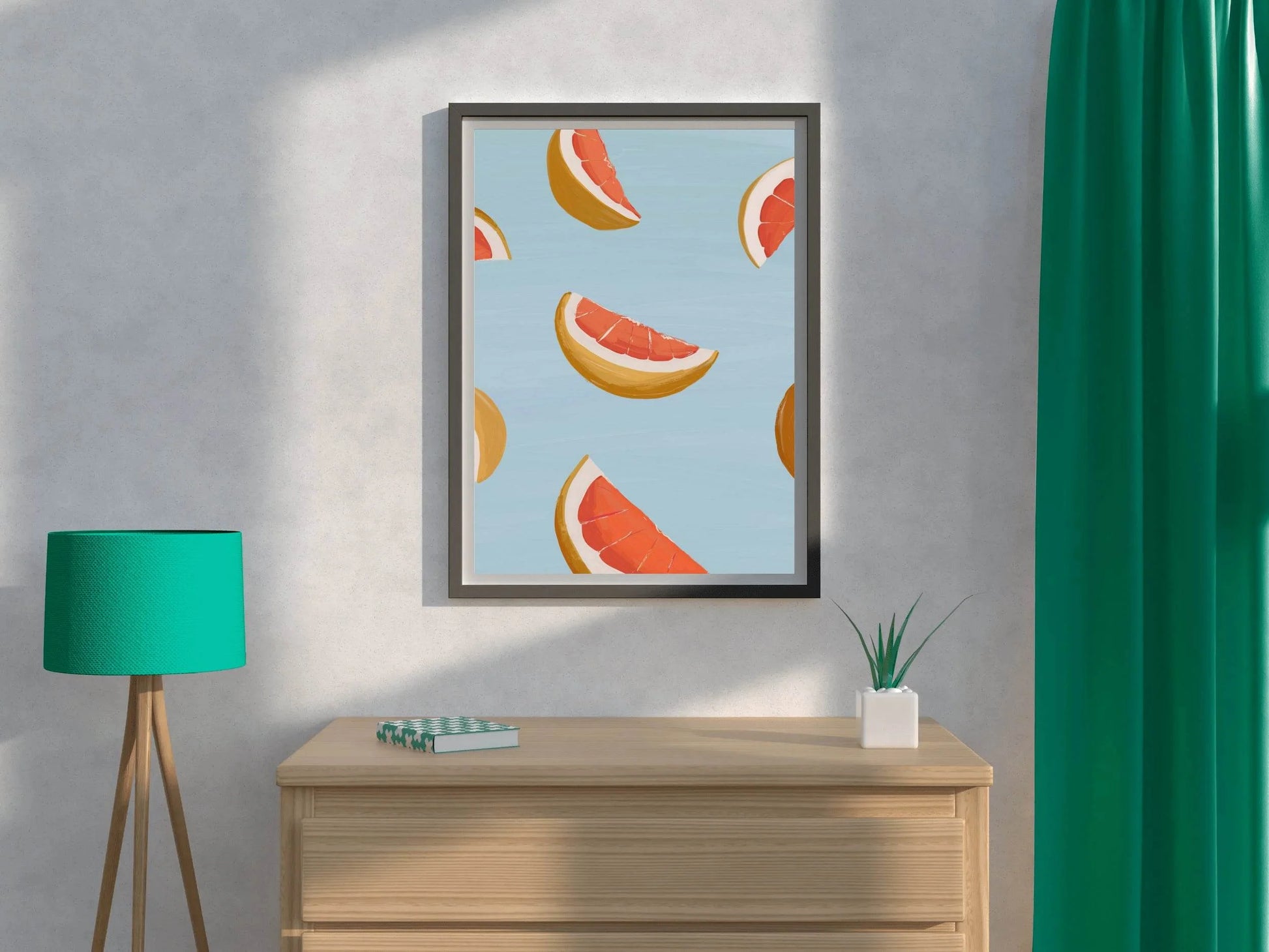 Drawing Orange Slices Wall Art - beink online art store