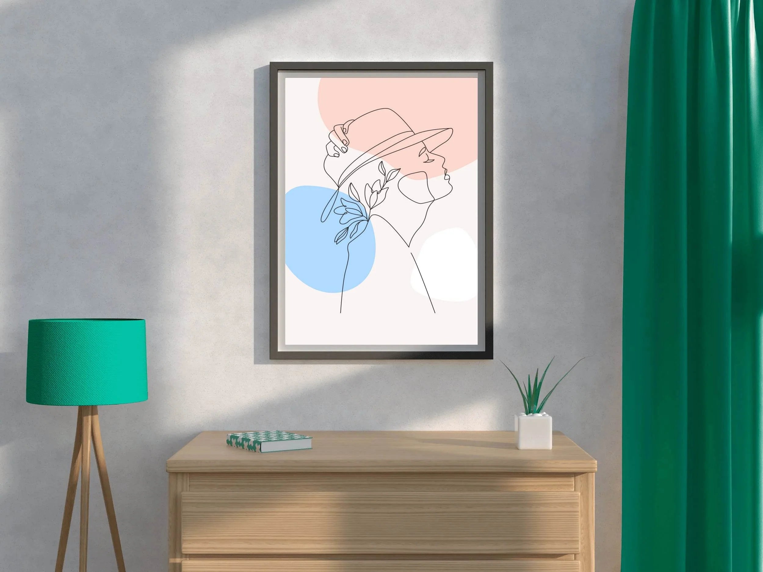 Woman With Olive Leaves Wall Art - beink online art store