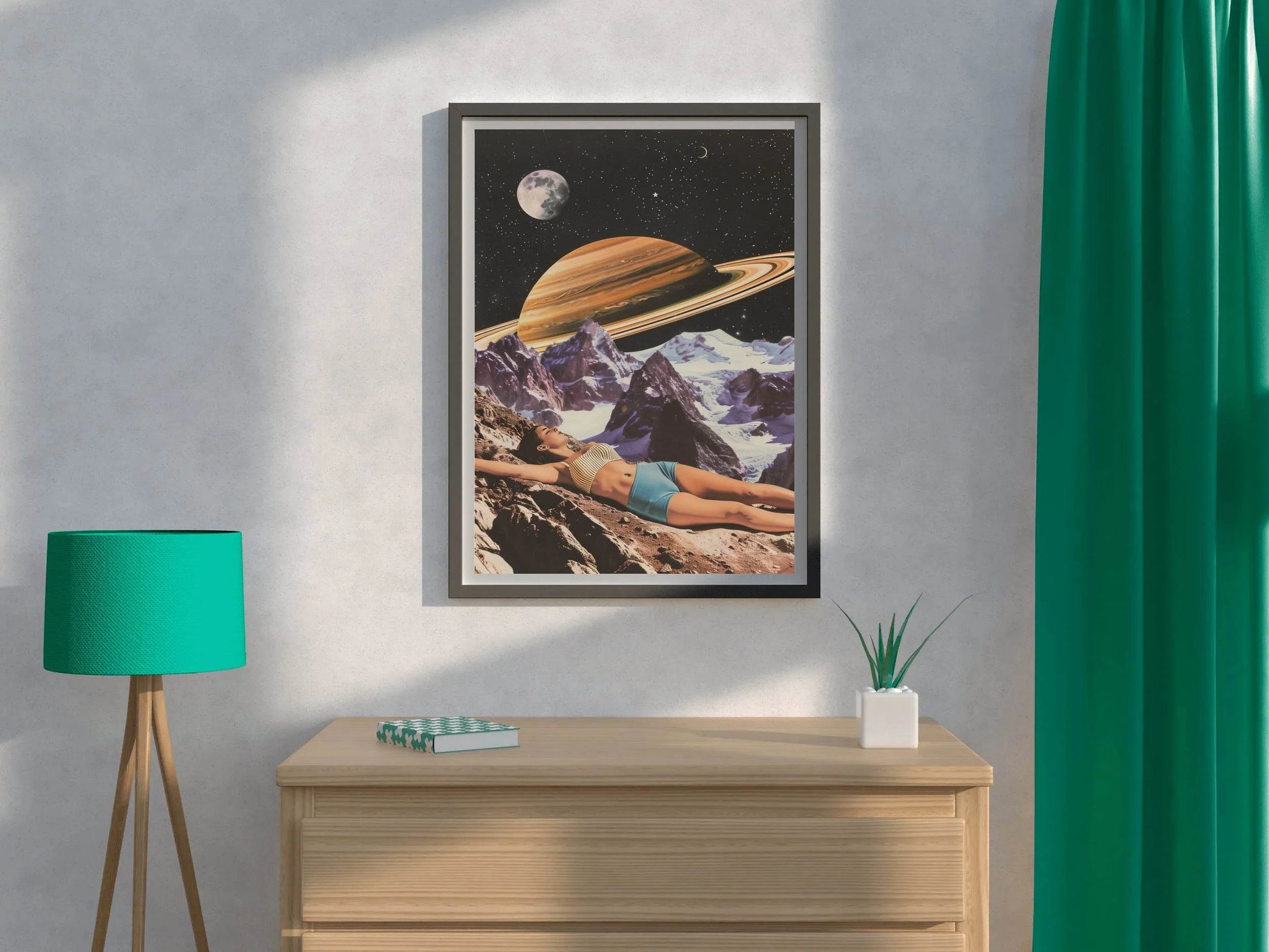 Woman Sleeping in Space Wall Art - beink online art store