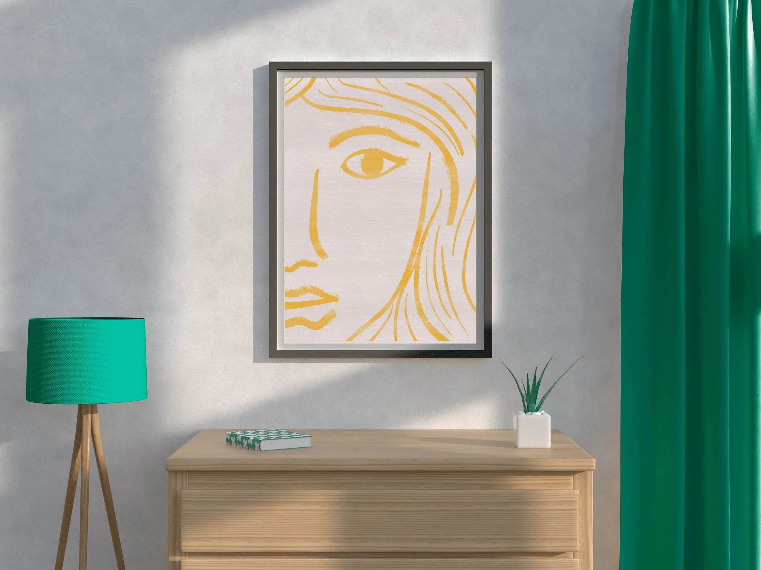 Half Face of A Woman Wall Art - beink online art store