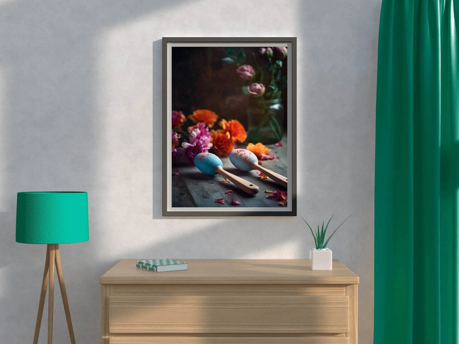 Painted Wooden Maracas Wall Art - beink online art store