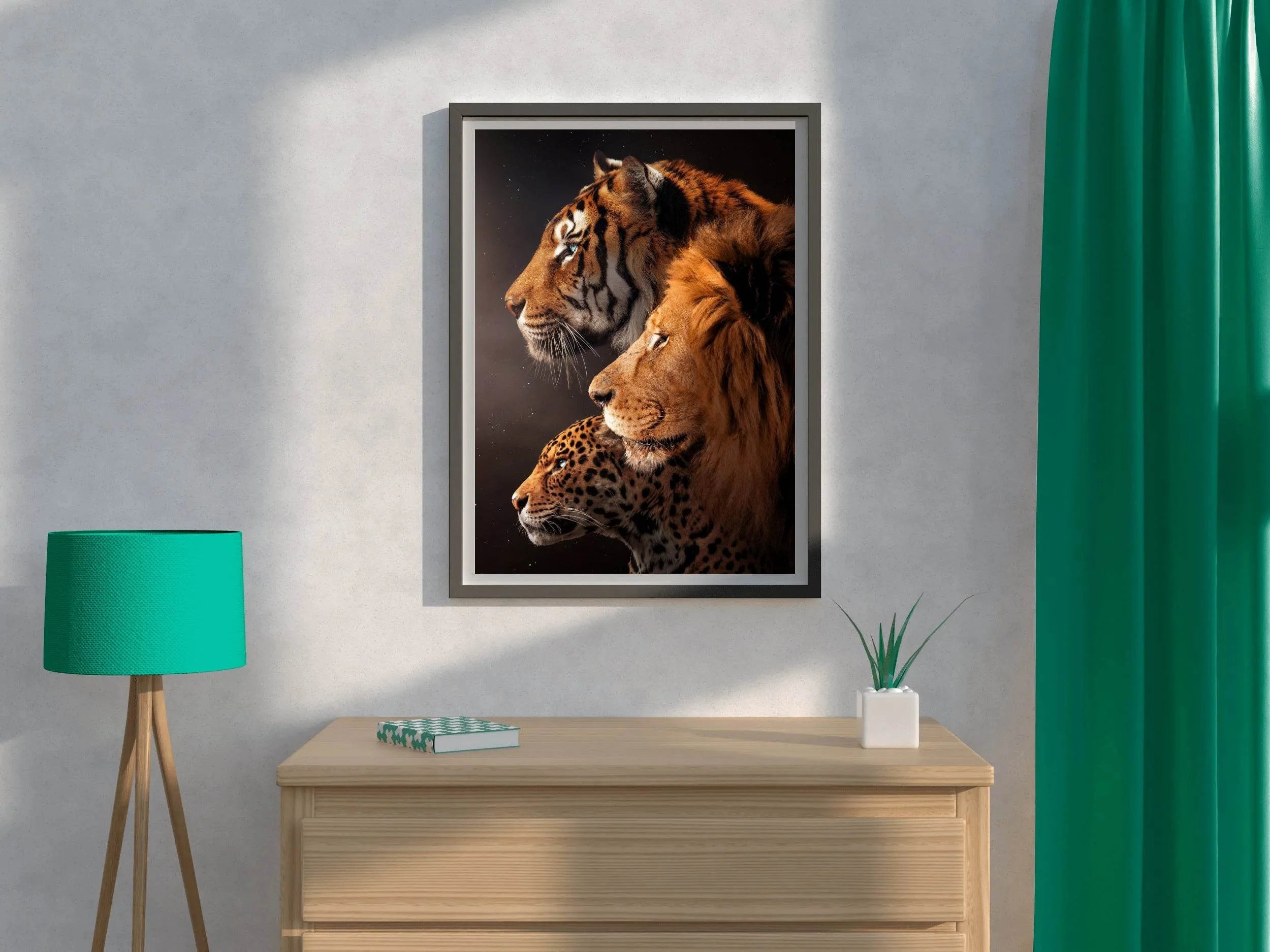 Tiger Lion Cheeta Face Picture Wall Art - beink online art store