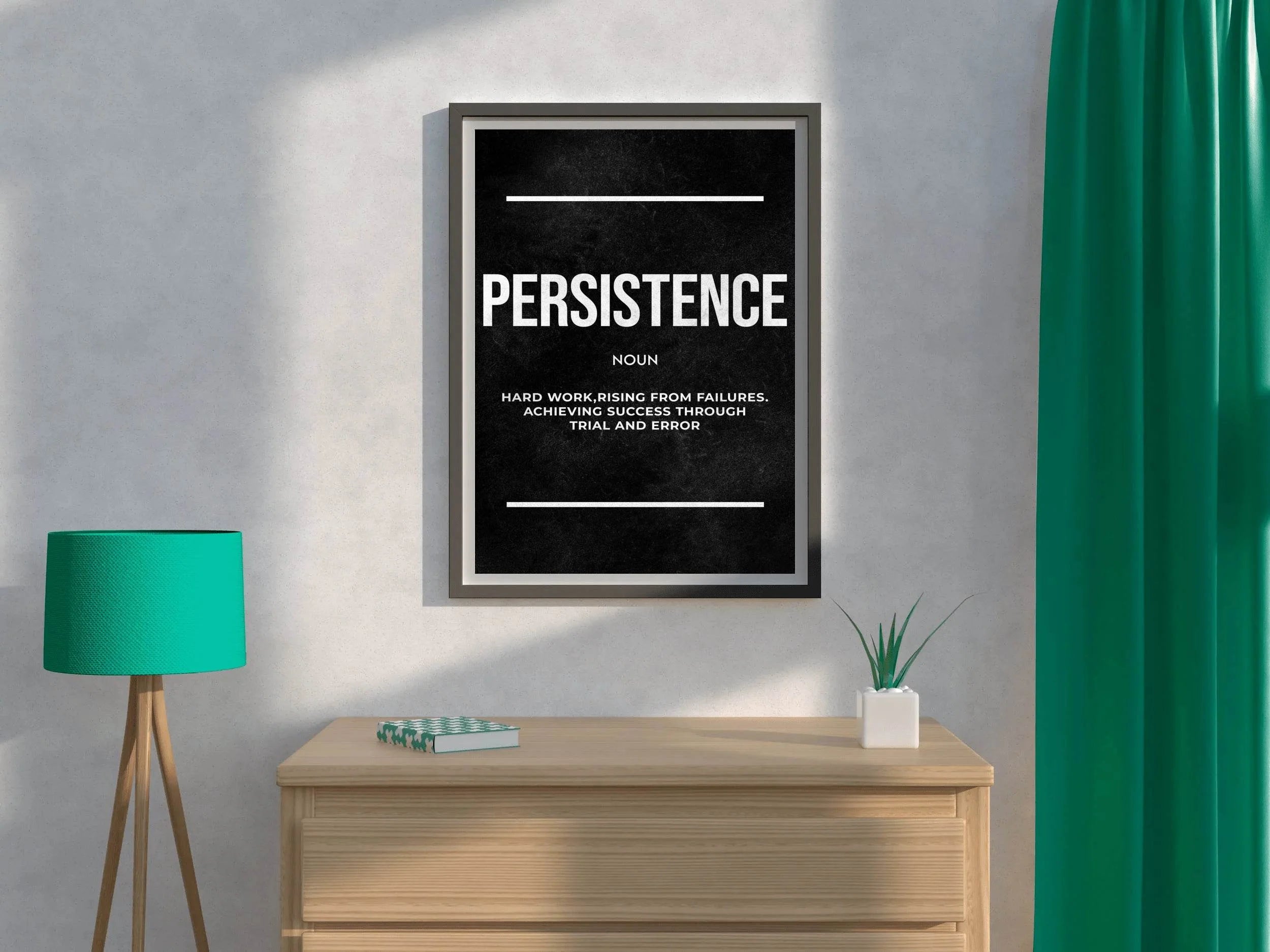 Persistence Definition Motivational Wall Art - beink online art store