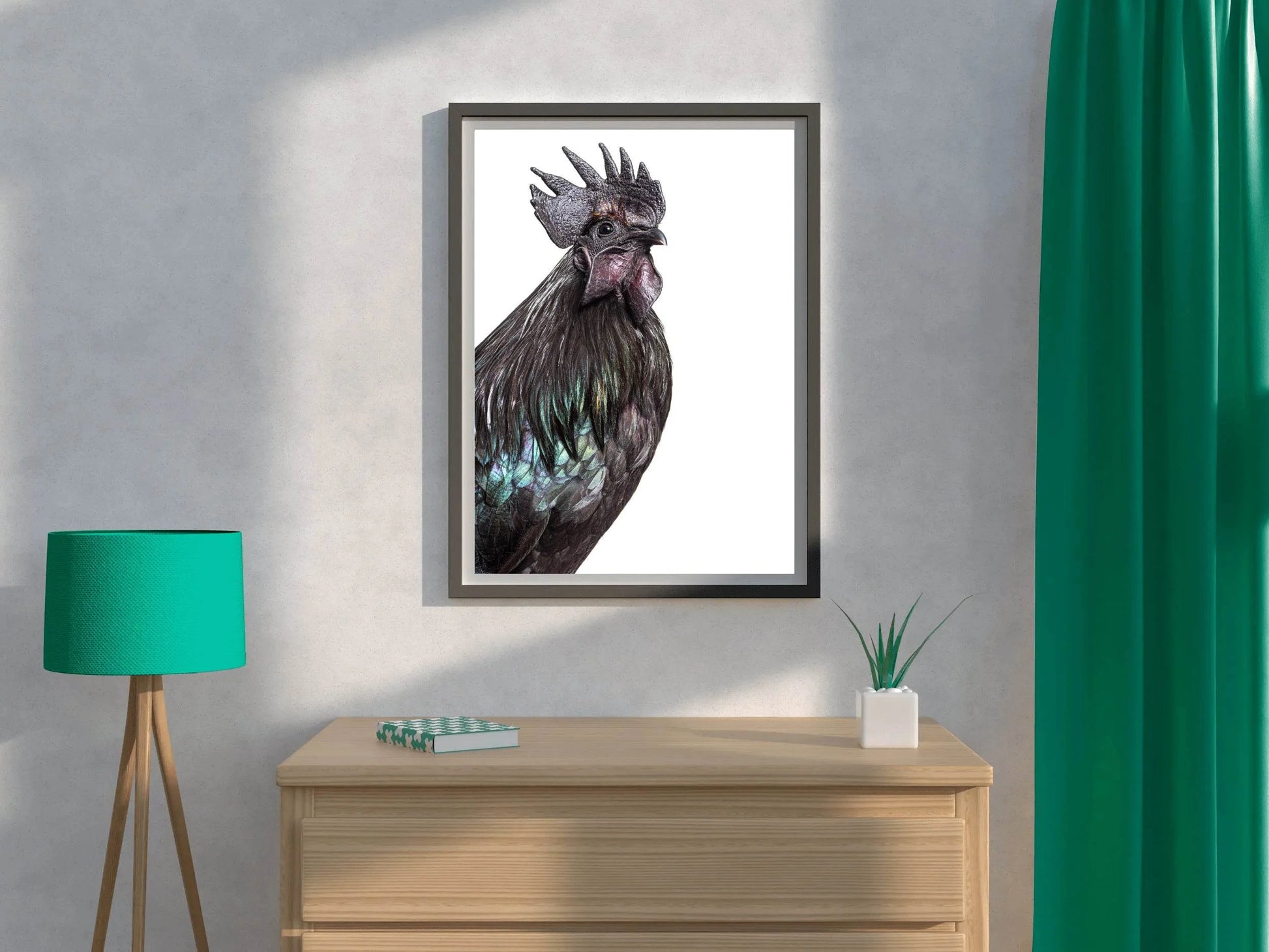 Ayam Cemani Bird Wall Art - beink online art store