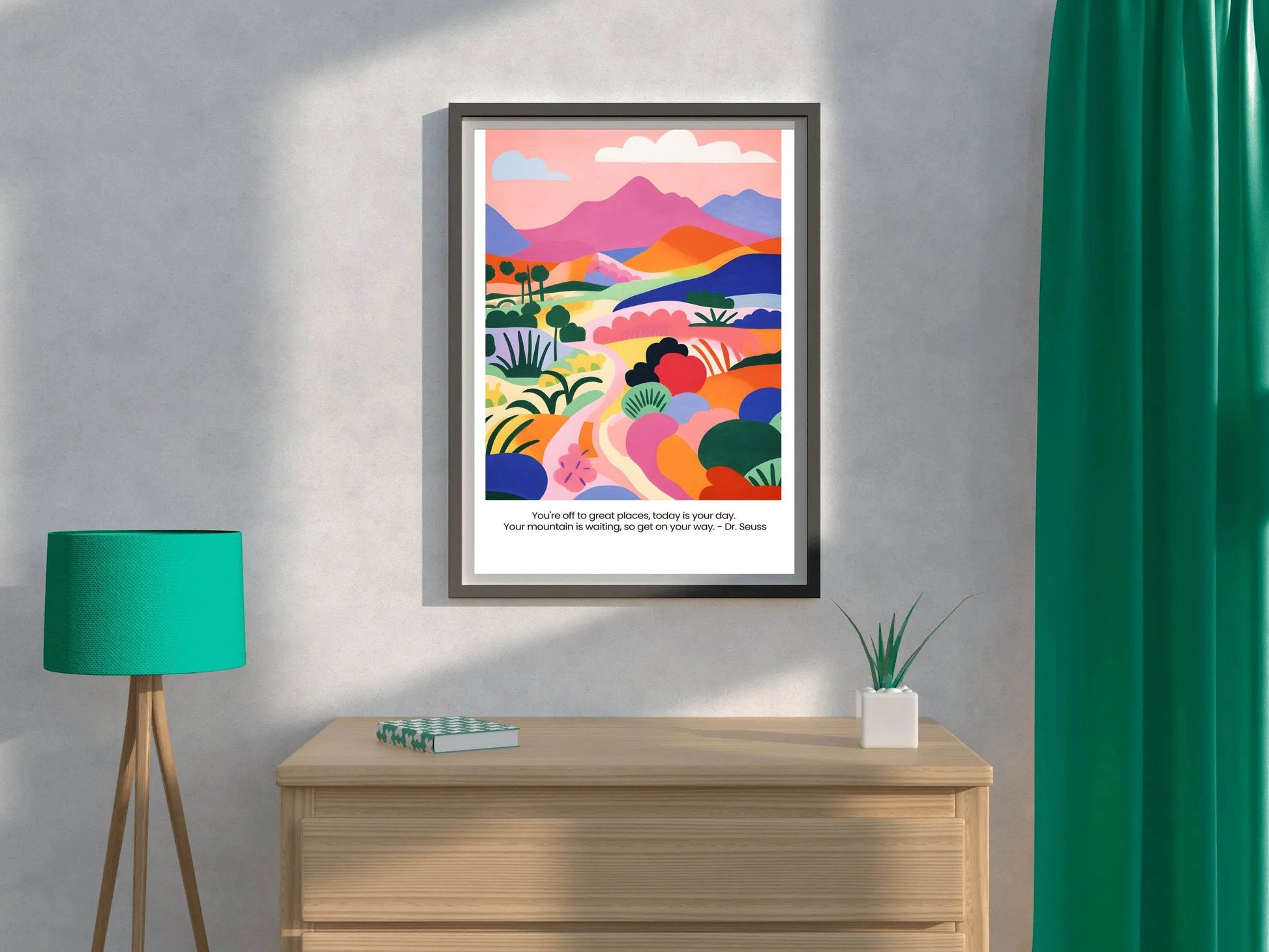 Colorful Painting of The Mountain Path Art - beink online art store