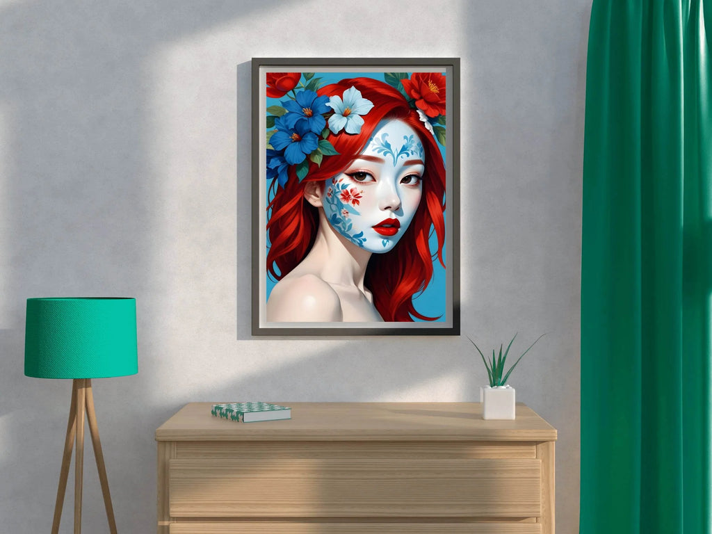 Asian Lady with Special Makeup Wall Art - beink online art store