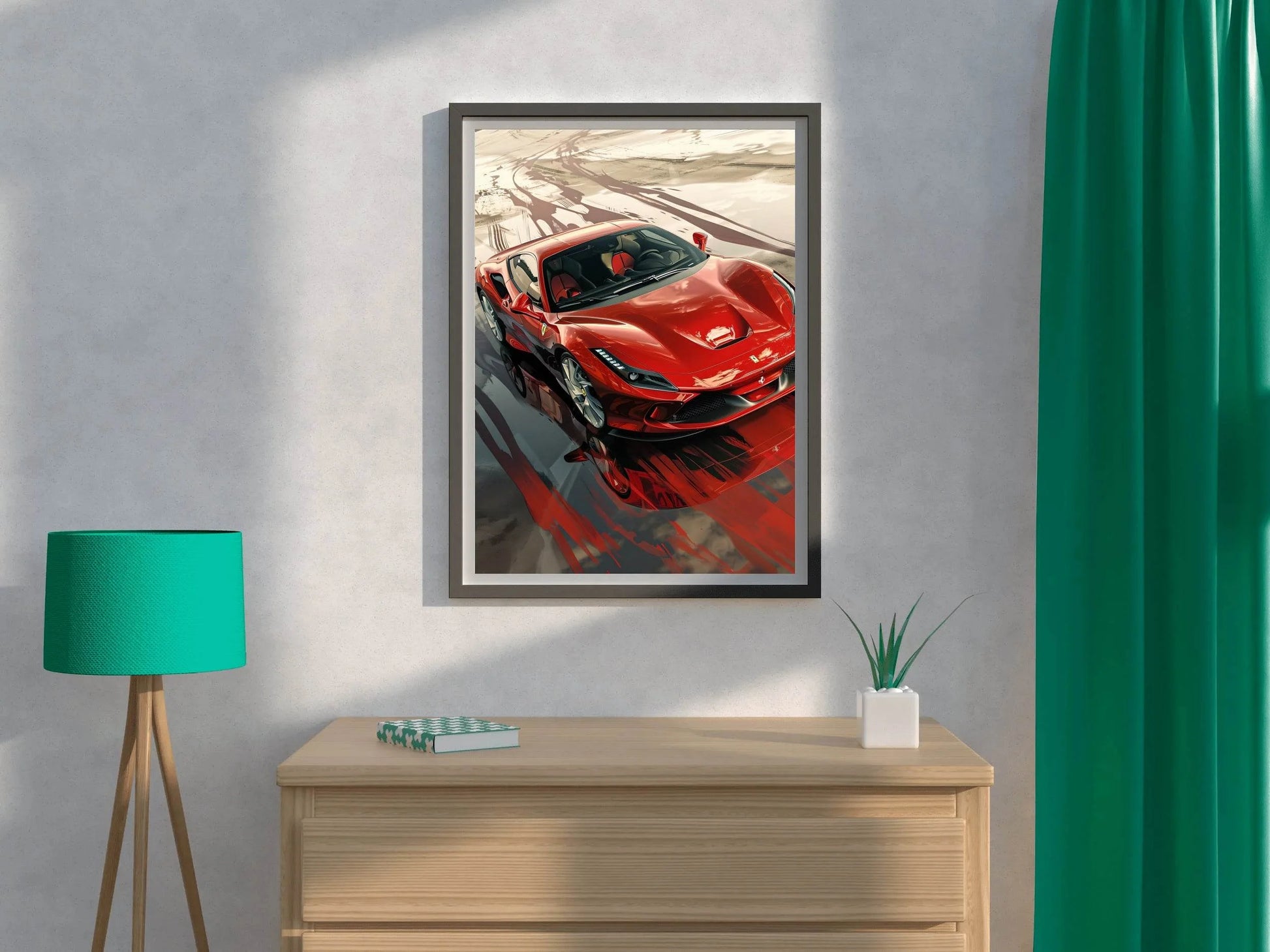 Ferrari F8 Full Red Wall Art - beink online art store