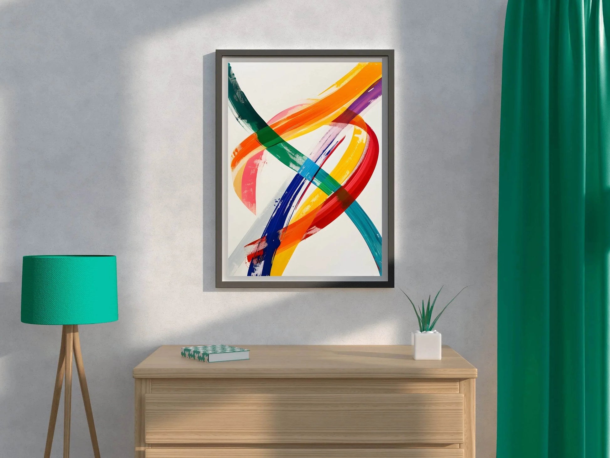 Neon Current Canvas Digital Art - beink online art store