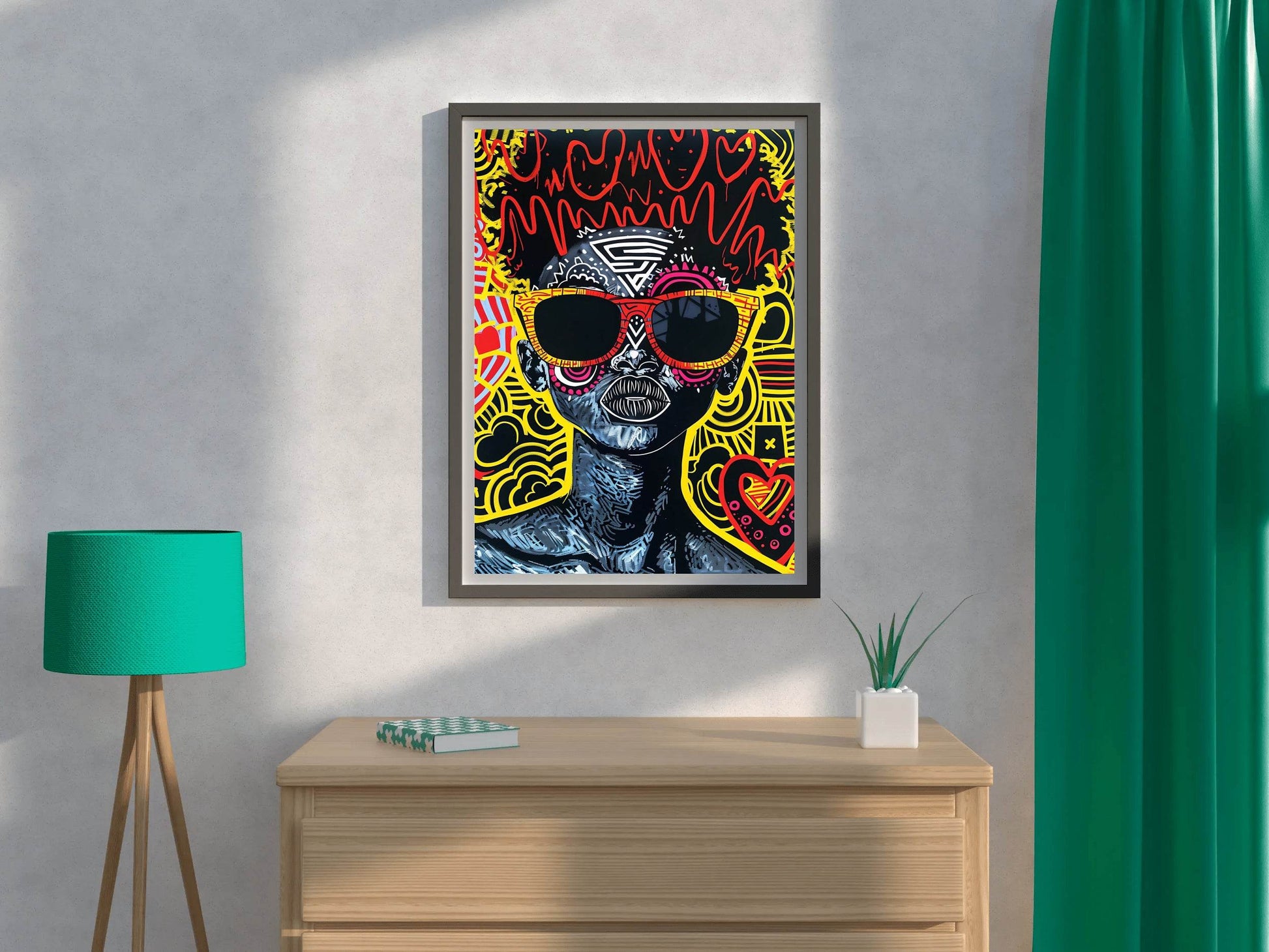 Funky Afro Wall Art - beink online art store