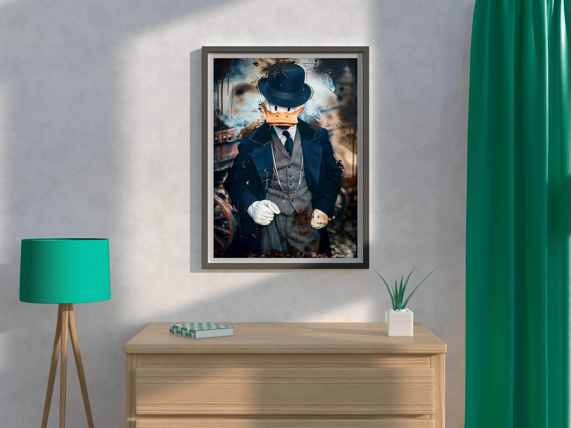 Donald Duck Cartoon Wearing Tuxedo Wall Art - beink online art store
