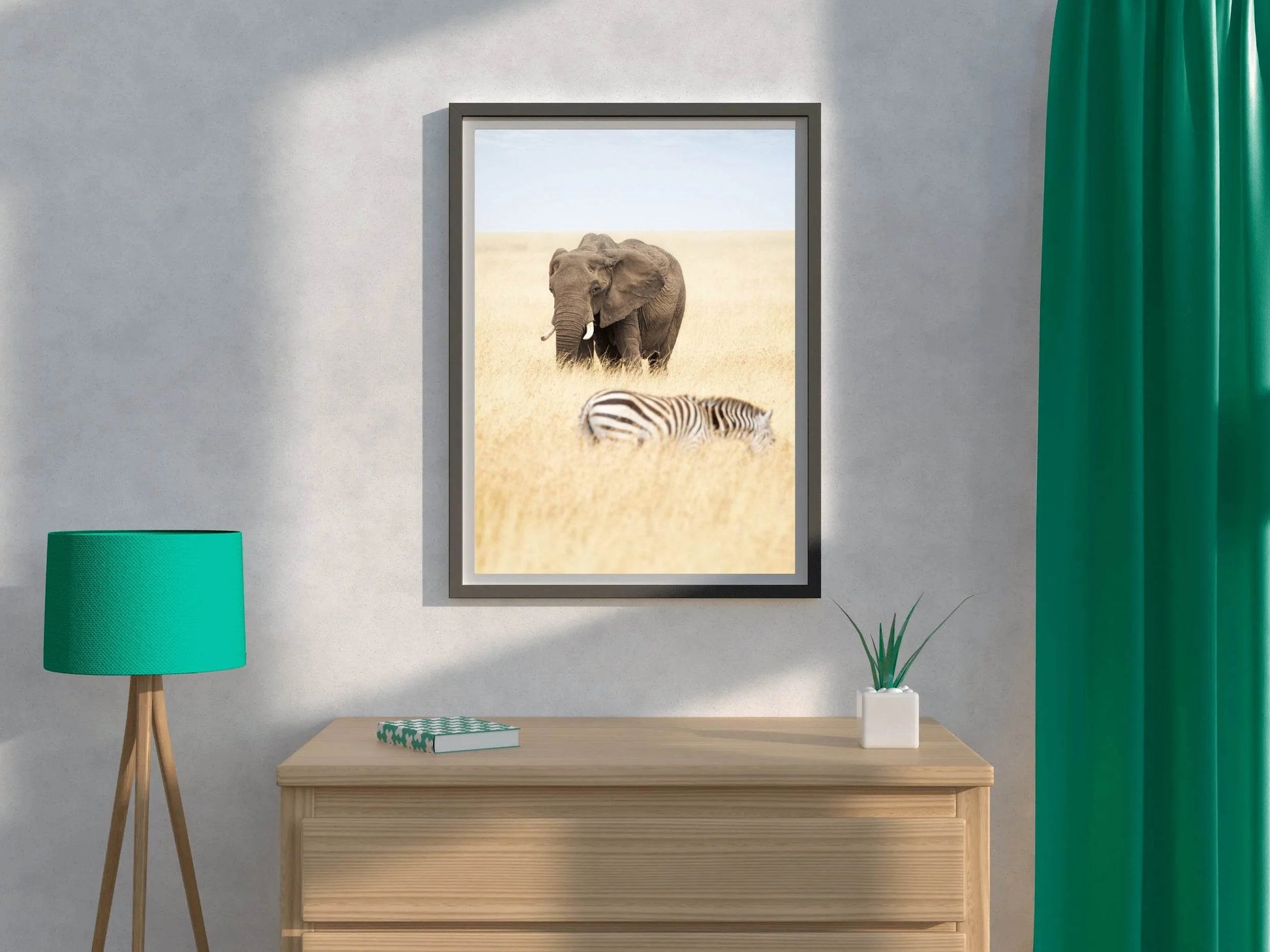 Elephant and Zebra Picture Wall Art - beink online art store