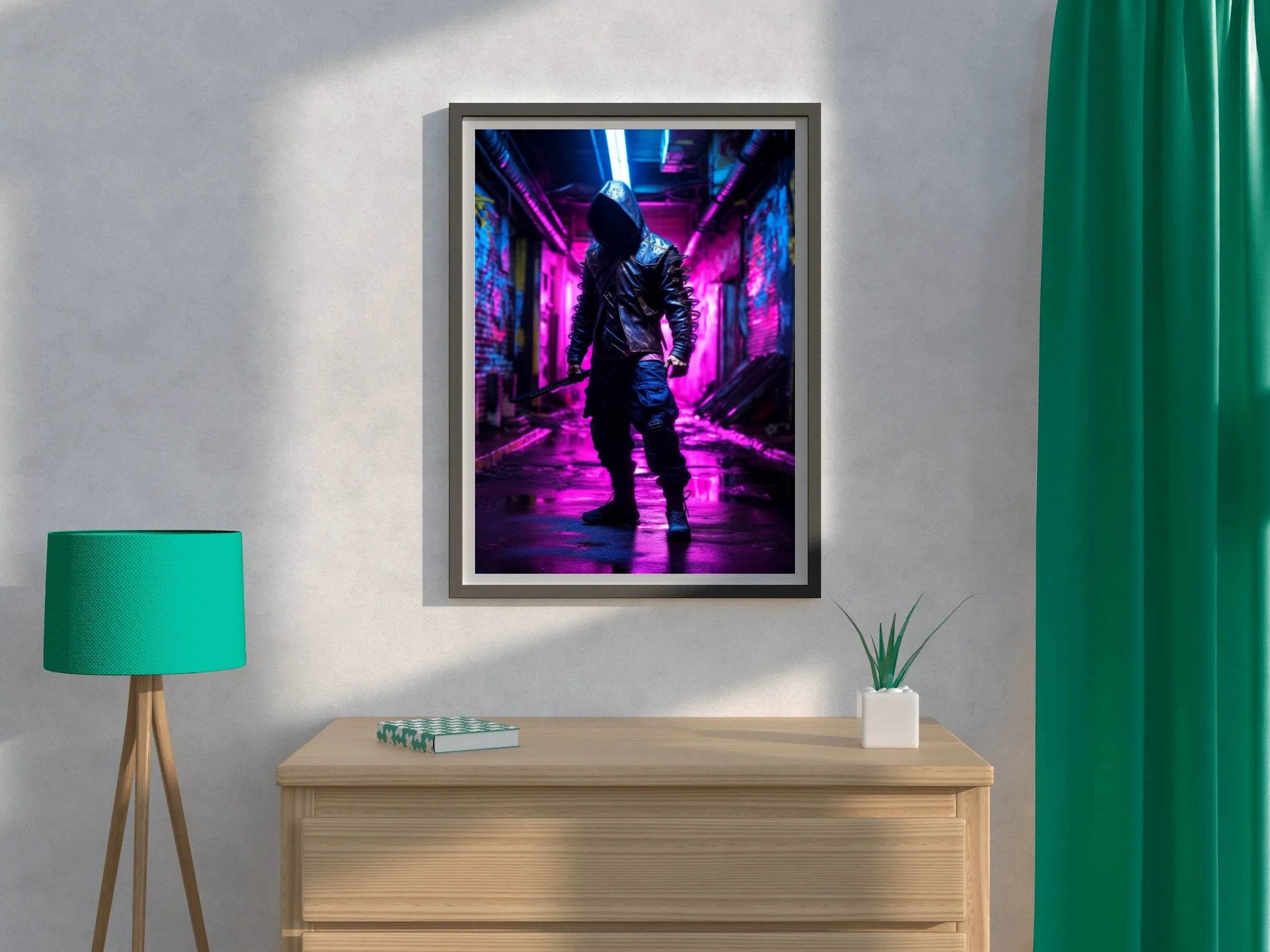Neon Ninja Warrior Cyberpunk - beink online art store
