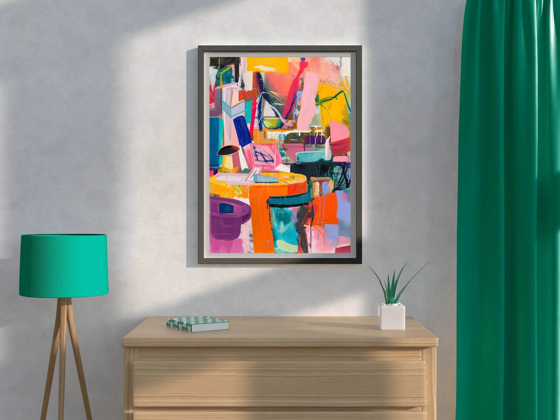 Bold Multicolor Abstract Digital Art - beink online art store