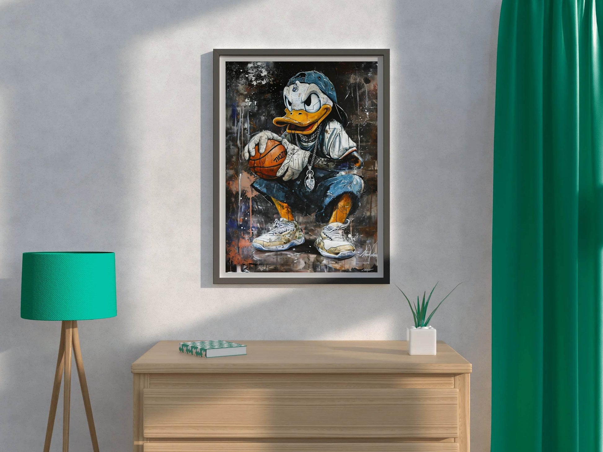 Basketball Streetwise Donald Duck Wall Art - beink online art store