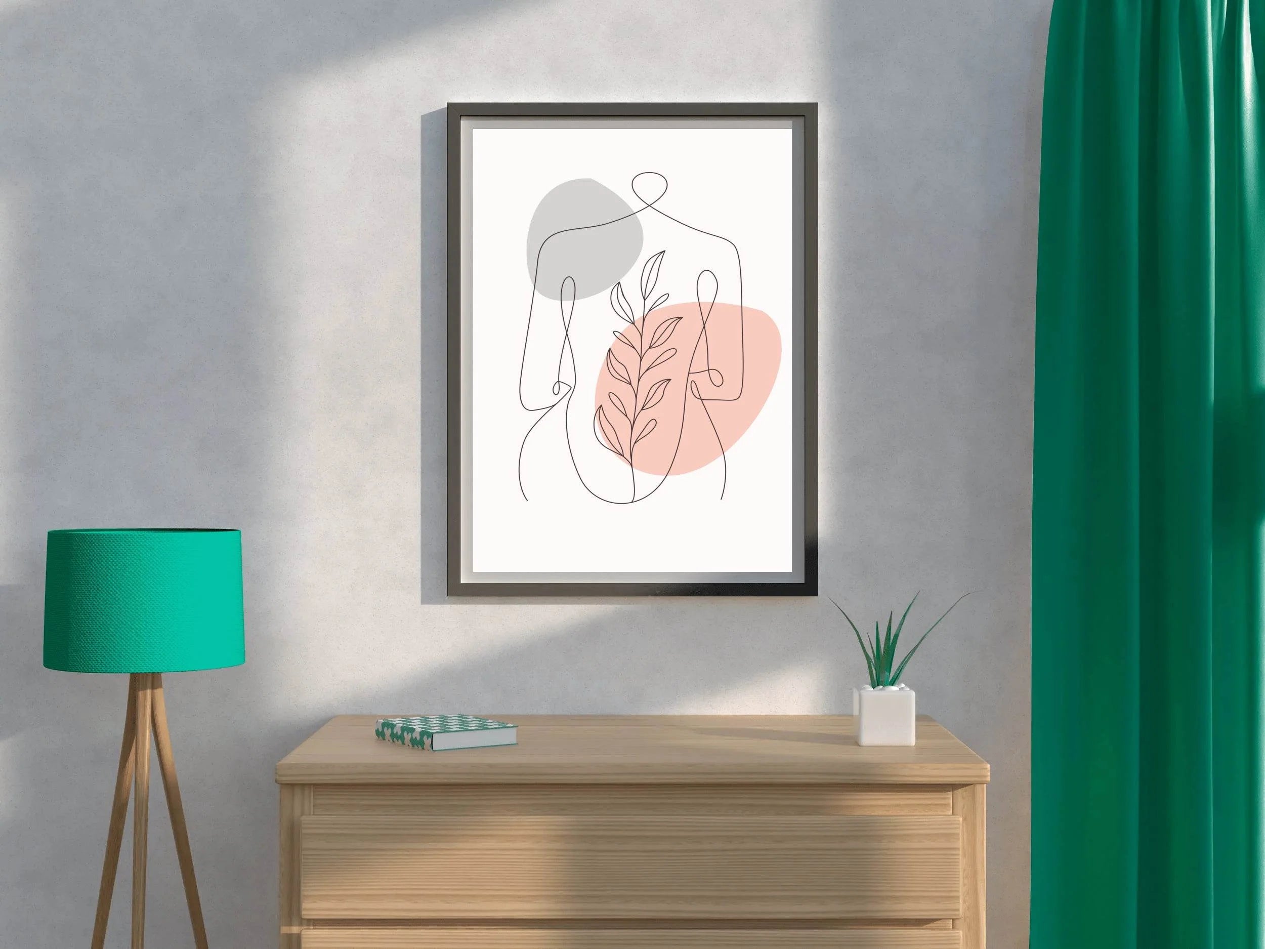 Minimal Design of Women's Top Bust Wall Art - beink online art store