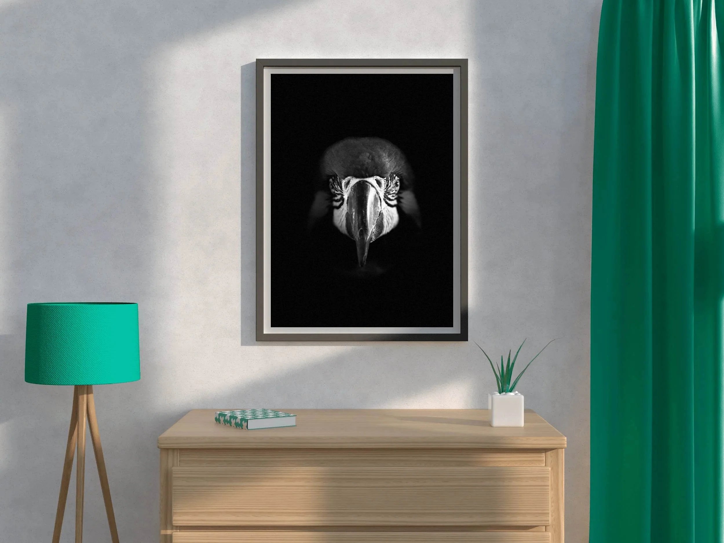 Macaw Black & White Wall Art - beink online art store