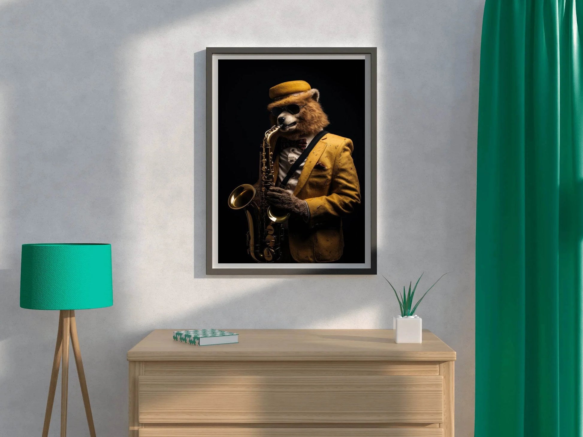 Bear Violinist Wall Art - beink online art store