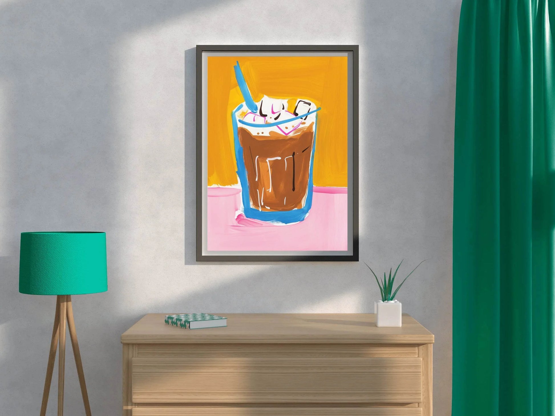 Iced Coffee with Whipped Cream Wall Art - beink online art store